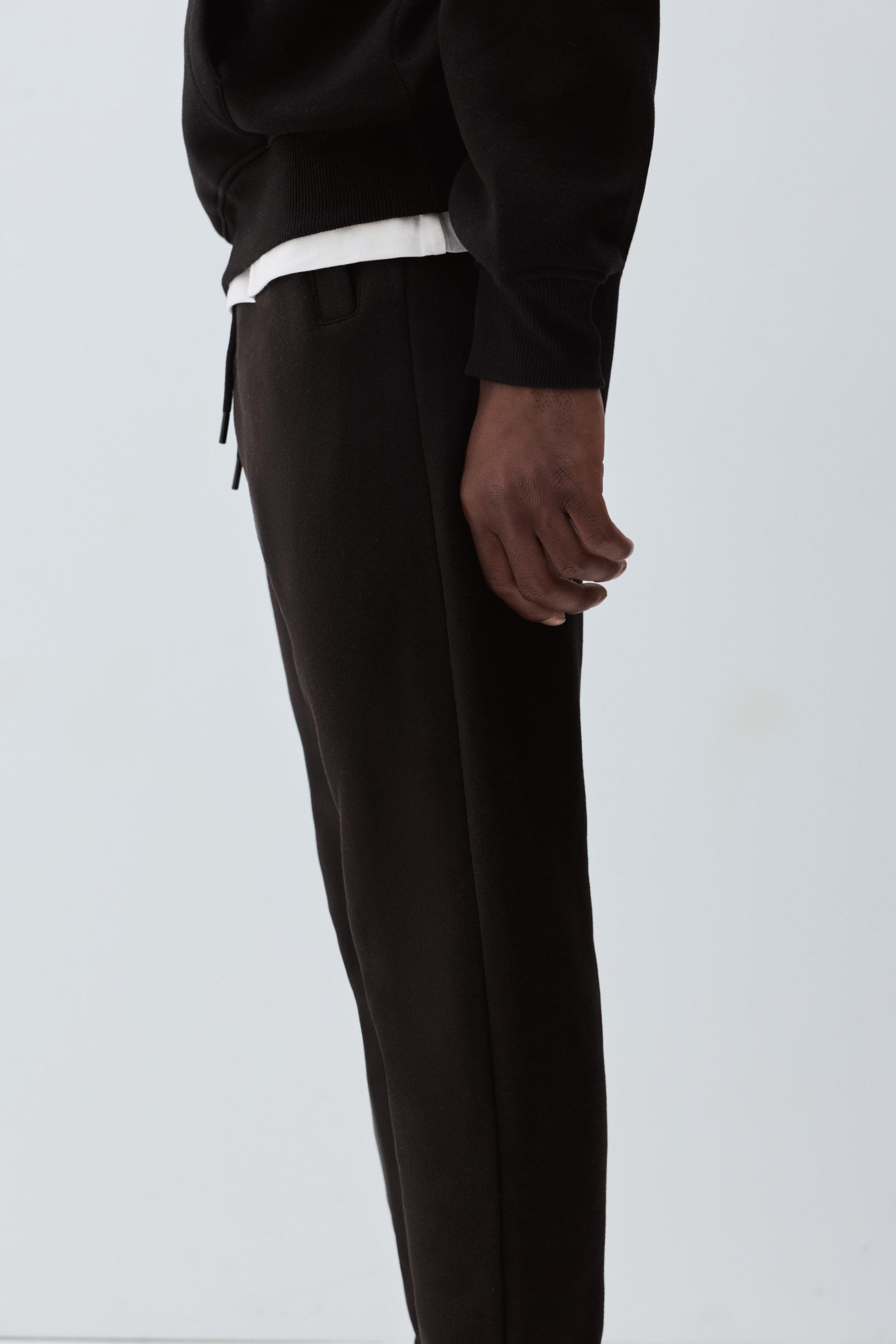 Regular fit tracksuit bottoms — BLACK