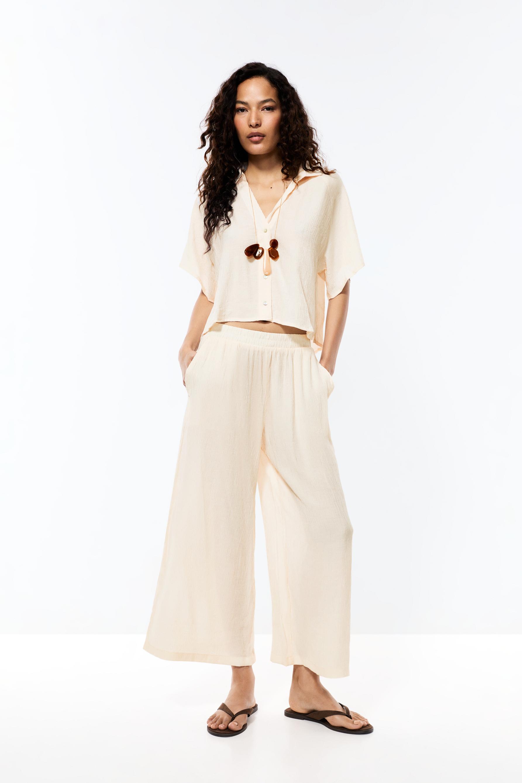 Pantalón culotte textura