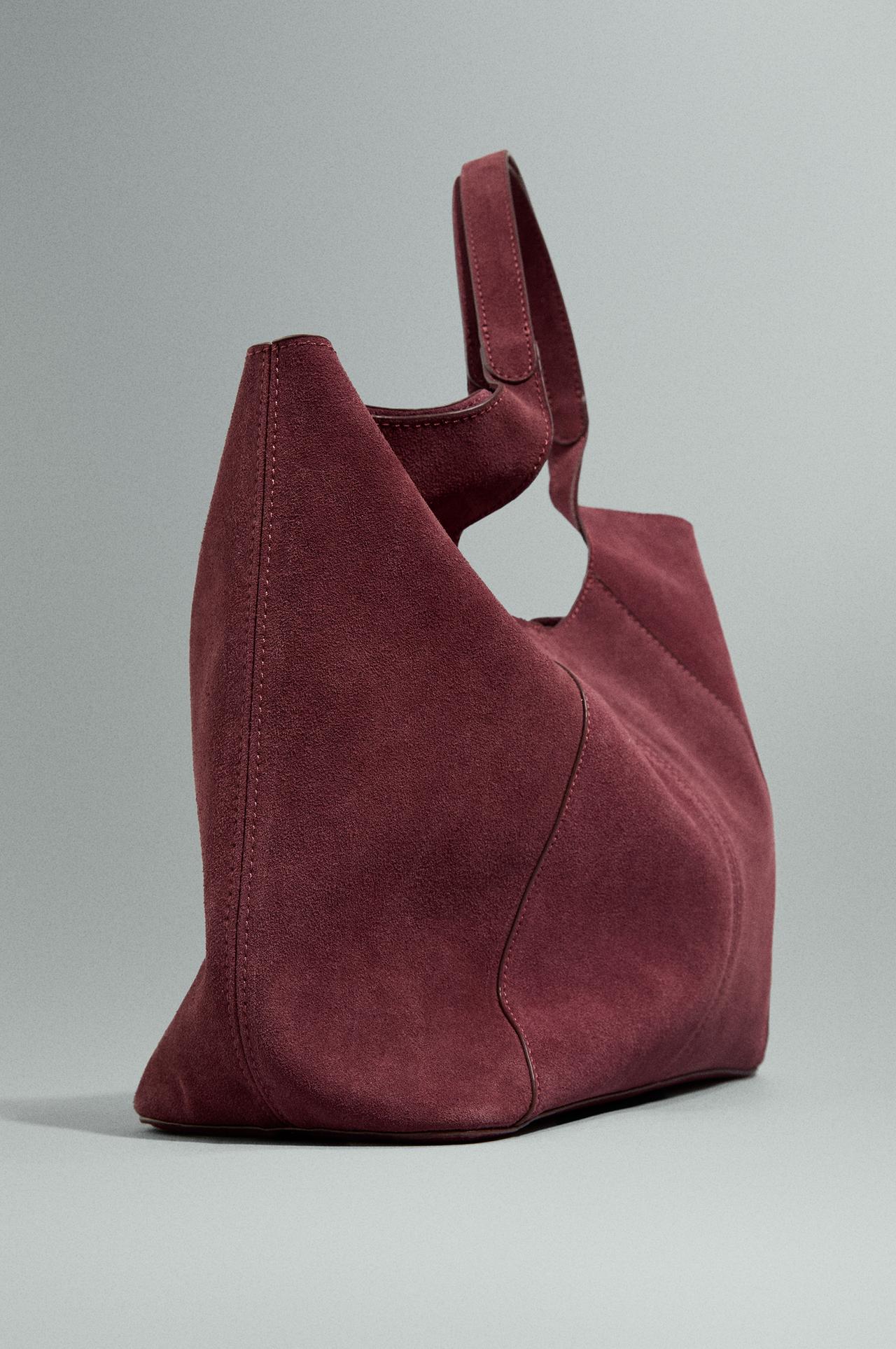 Reconstituted leather bag — BURGUNDY