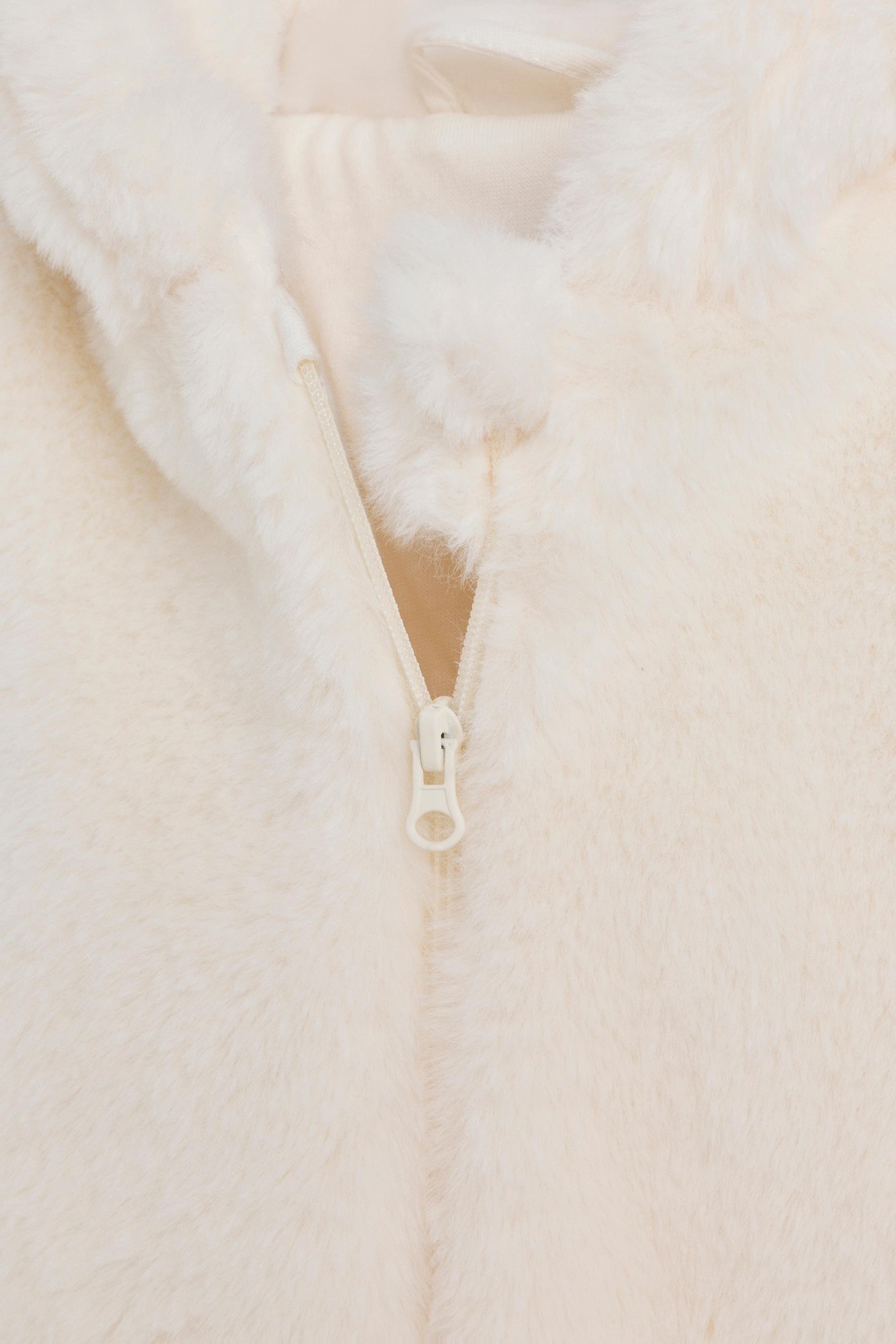 Faux fur one-piece suit — ECRU
