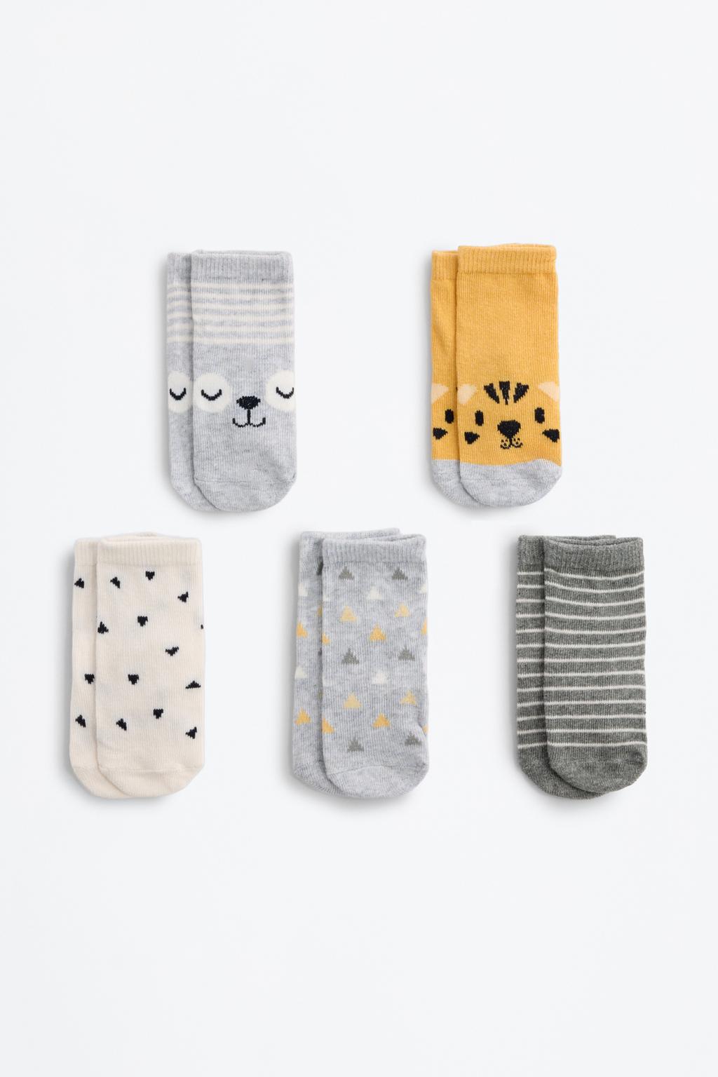 Pack 5 جوارب قصيرة بشعار