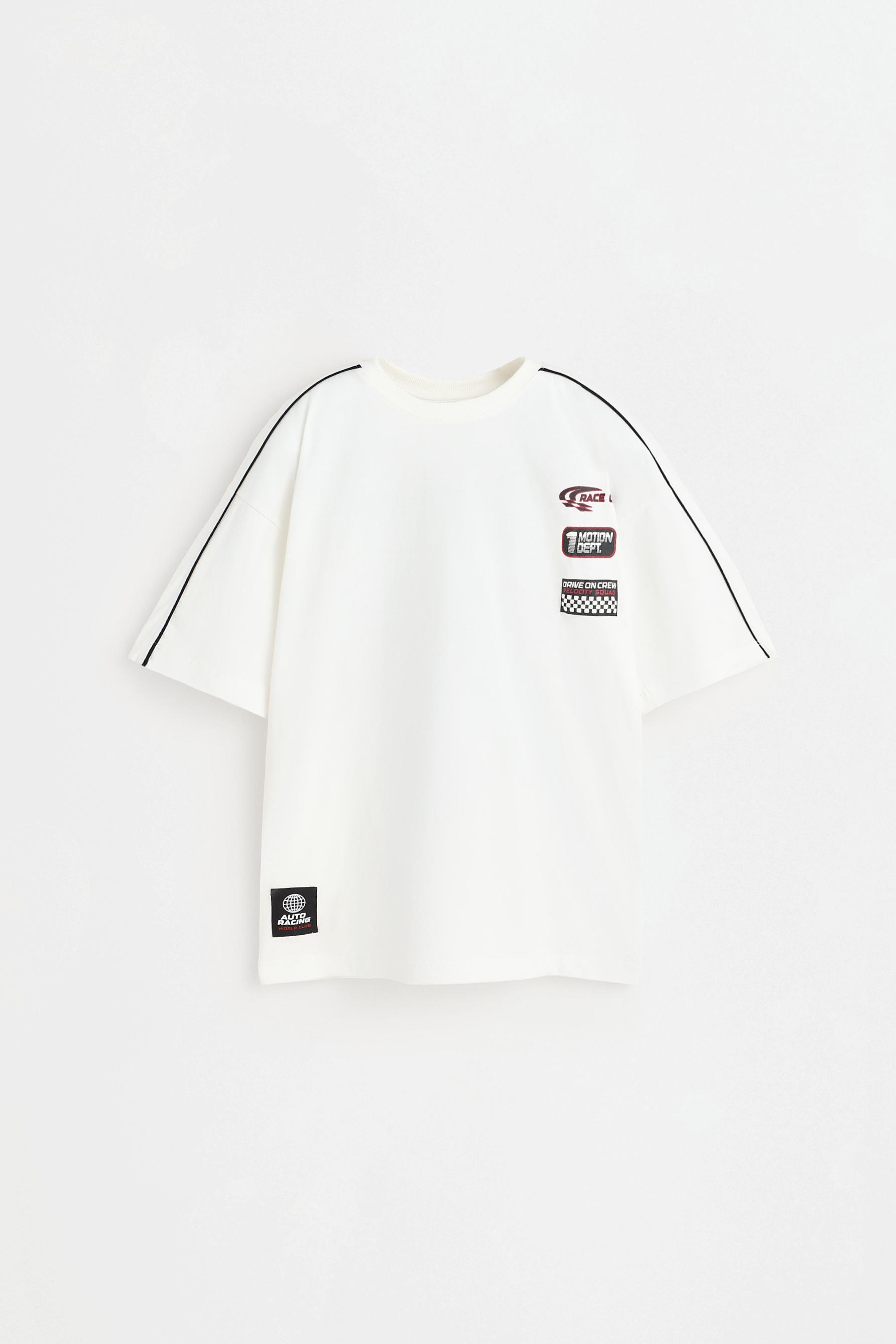 Racing print T-shirt — OFF WHITE