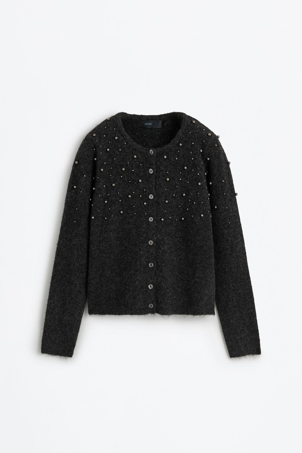 Appliqué knit jacket