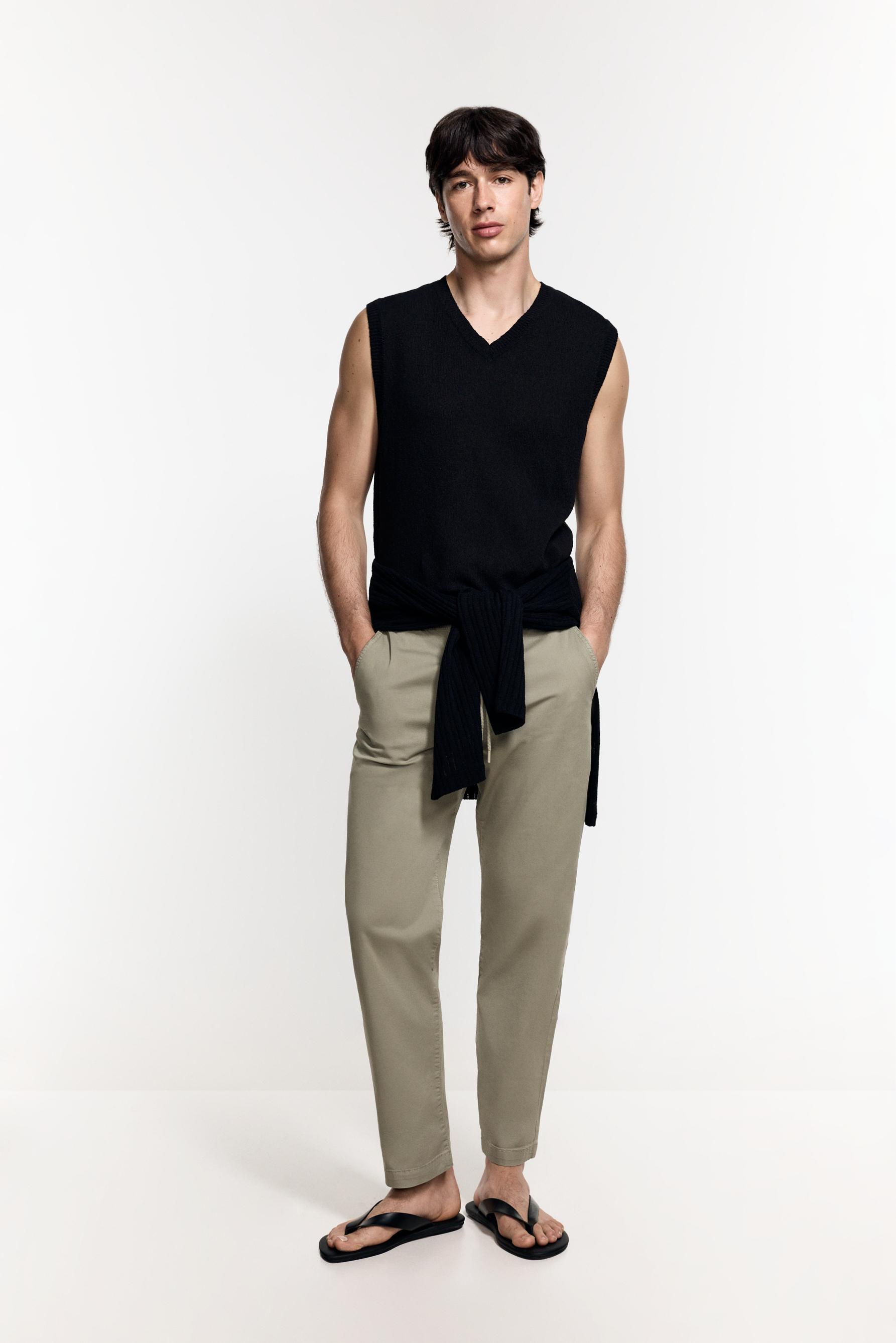 Slim fit jogger trousers — KHAKI