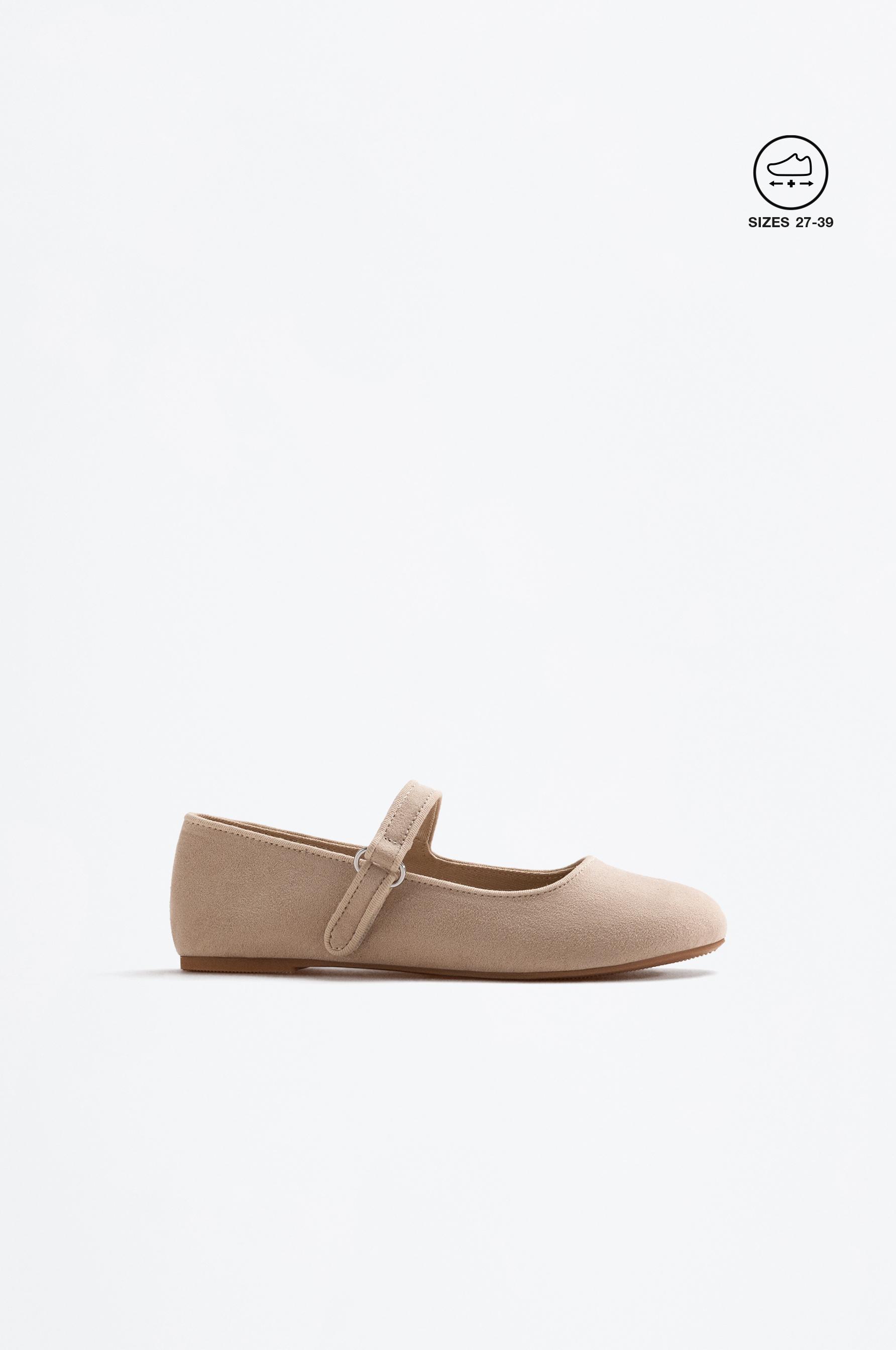 Mary Jane ballerina flat — ECRU