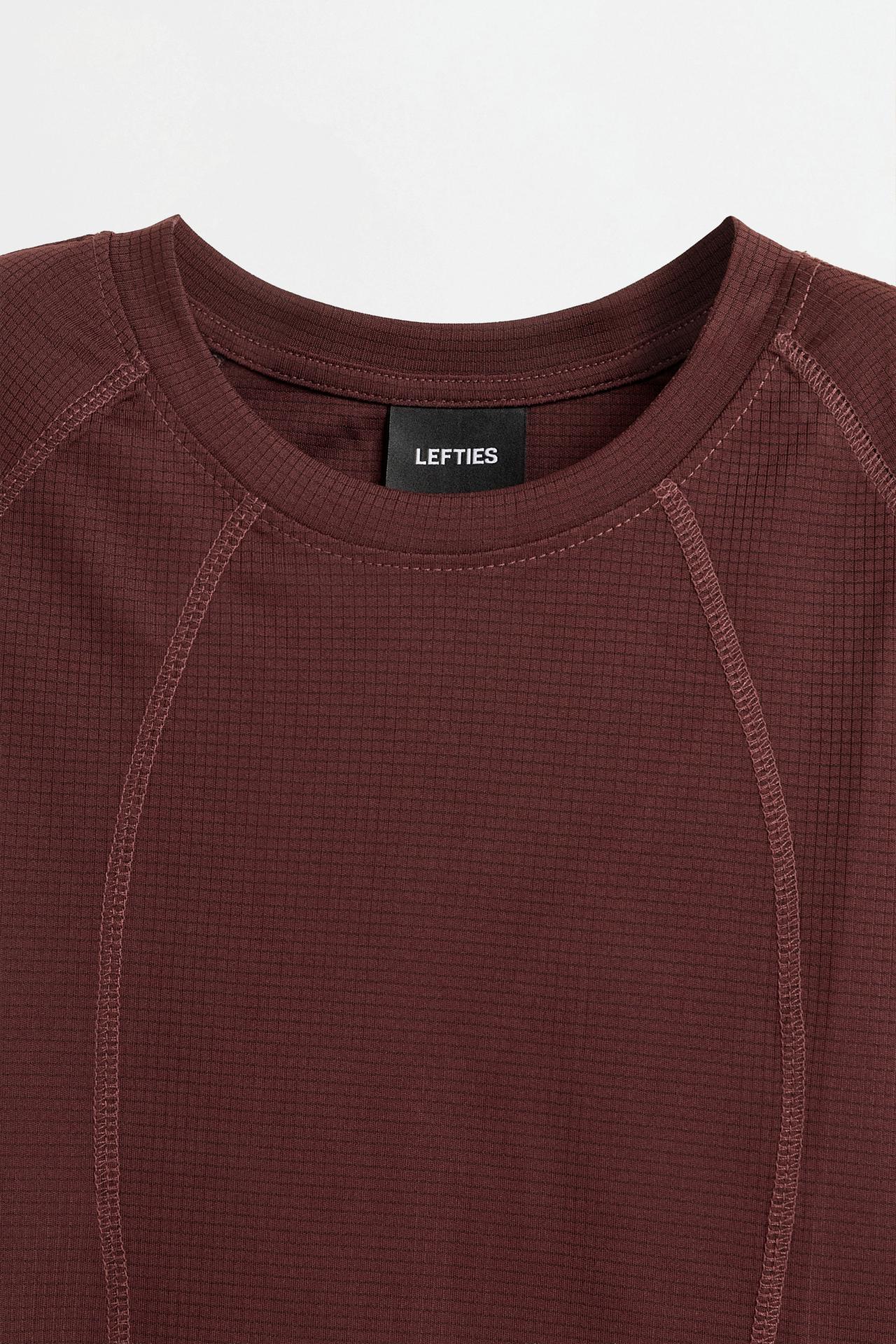 Seamed sports T-shirt — WINE