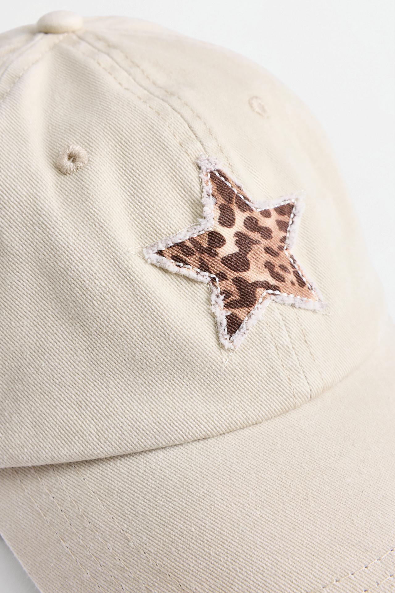 Star patch cap — ECRU/BEIGE