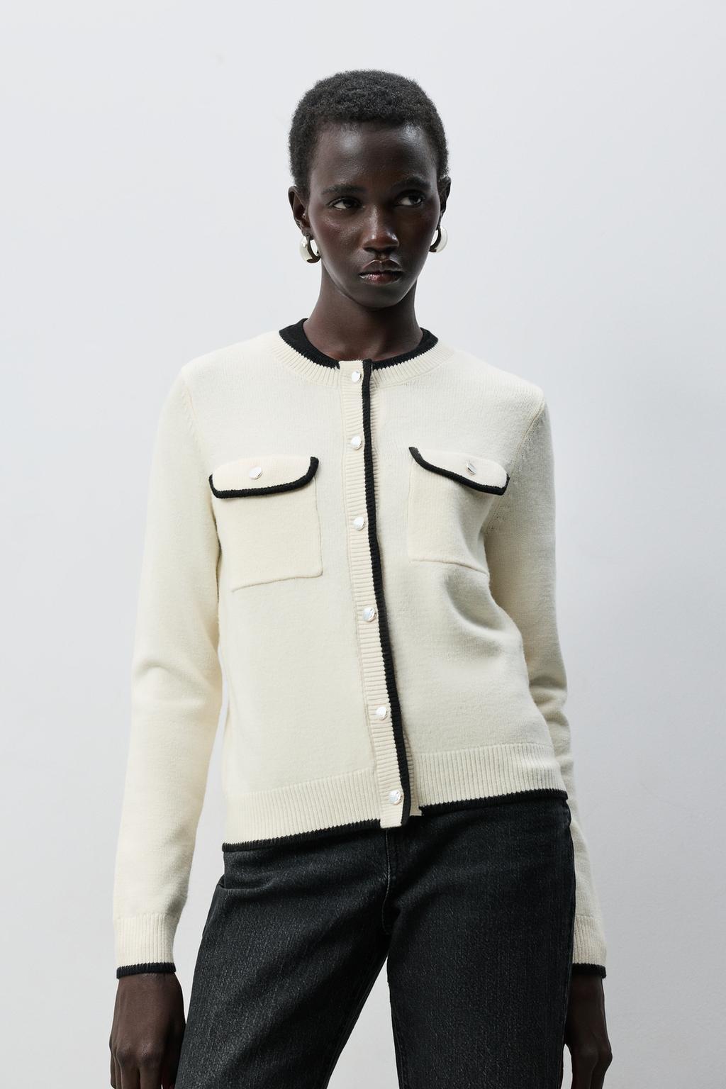 Contrast pocket jacket