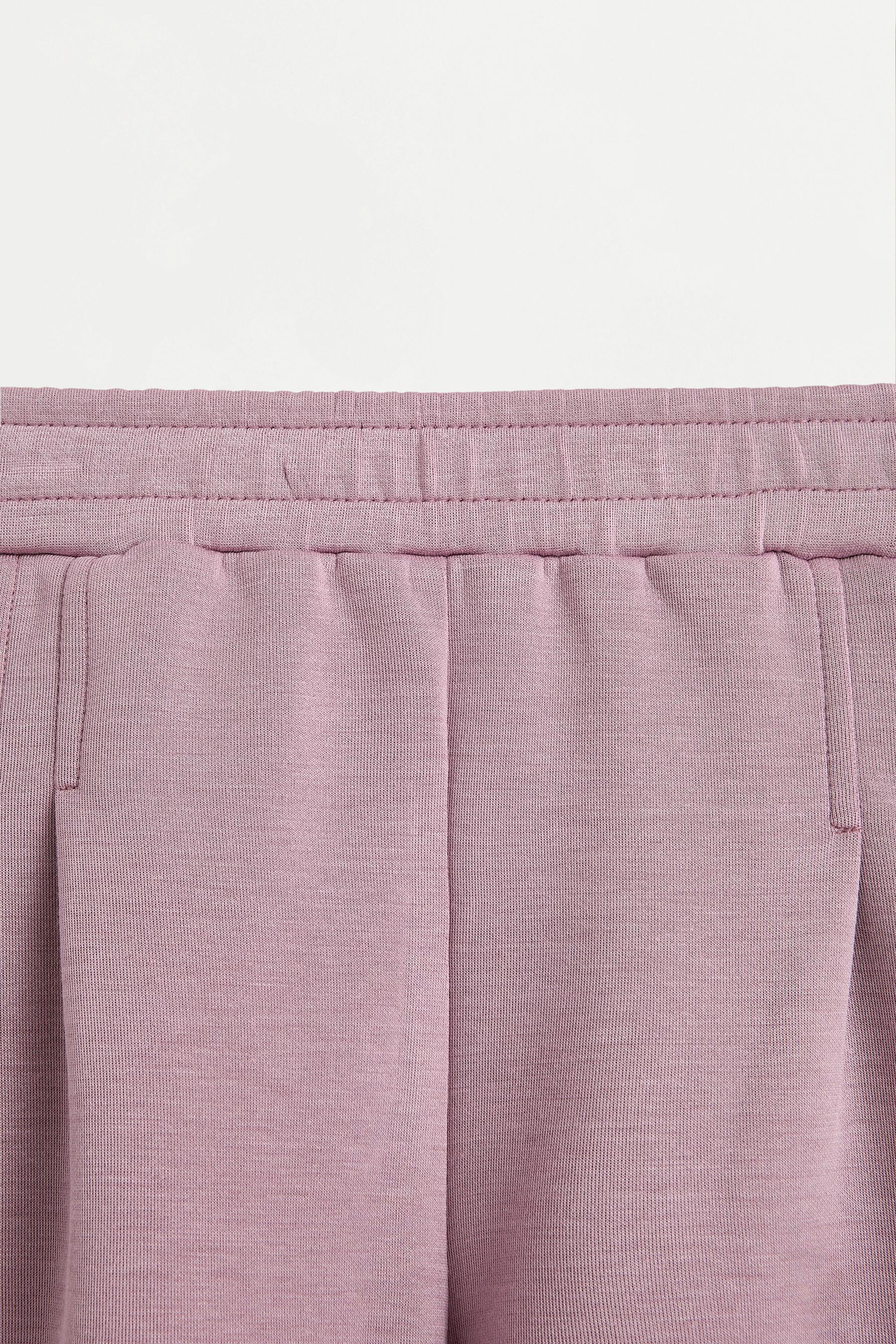 Flowing plush pleated shorts — PURPLE