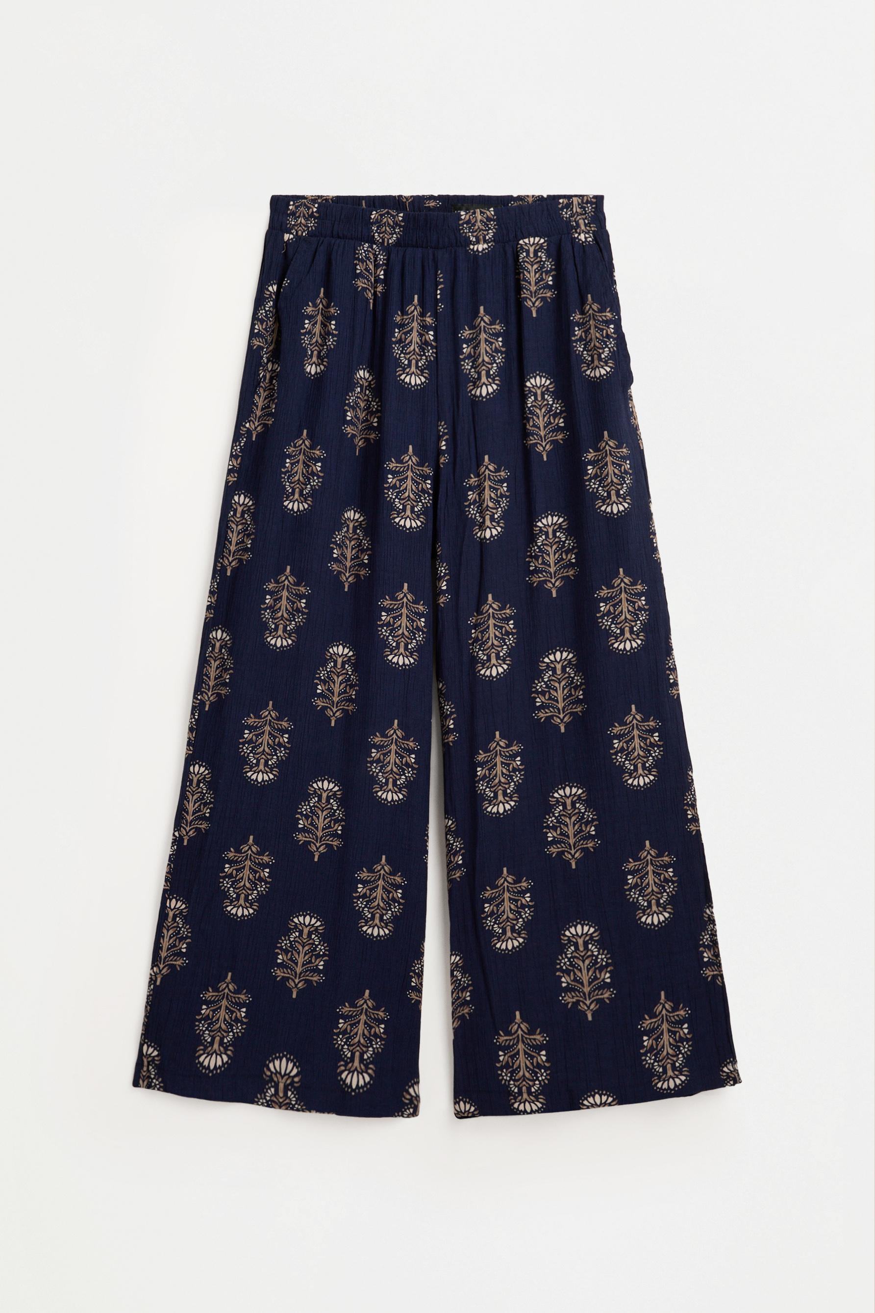 Textured culottes — DEEP BLUE