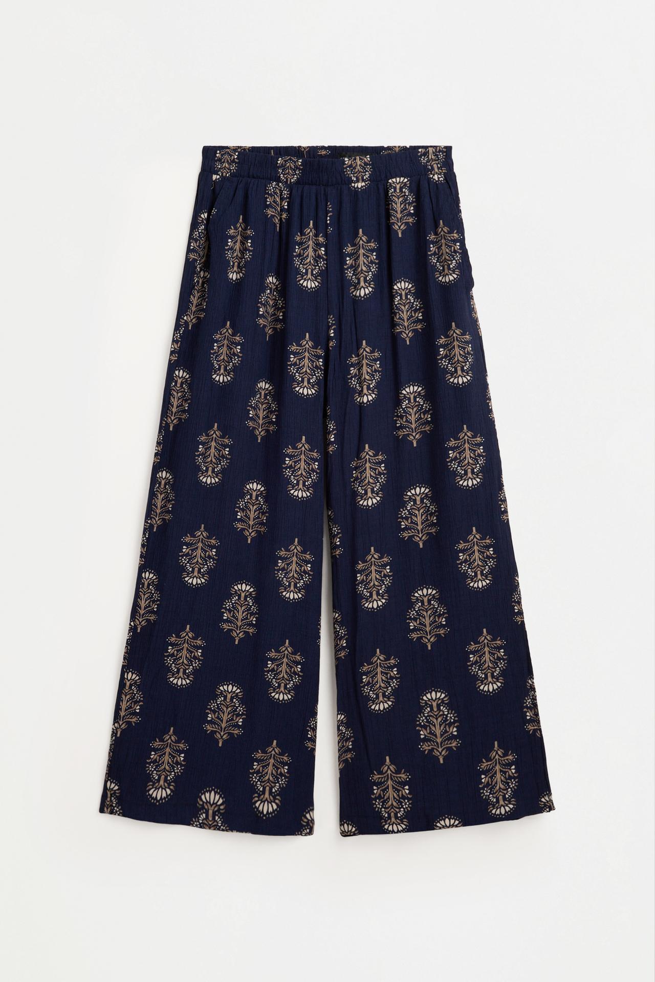 Textured culottes — DEEP BLUE