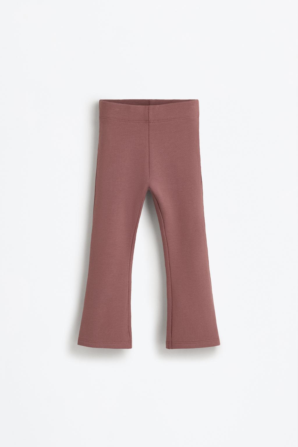 Warm plush bell bottom leggings