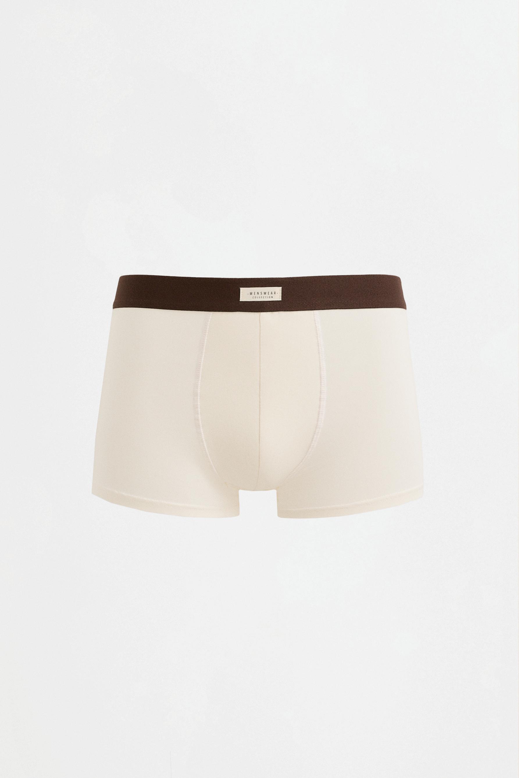 Pack of 7 plain boxers — BROWN