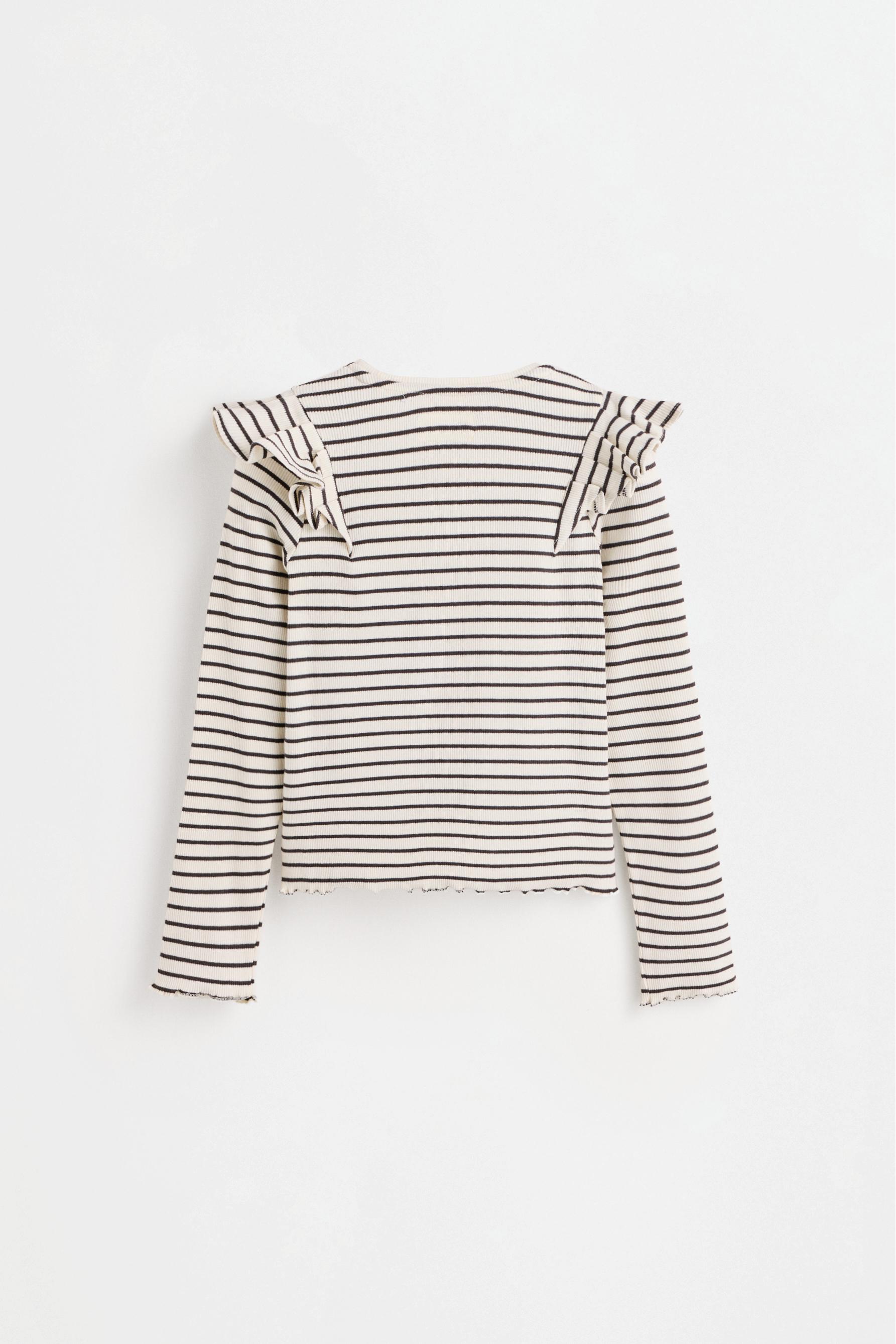 Ribbed Ruffle T-shirt — HIELO