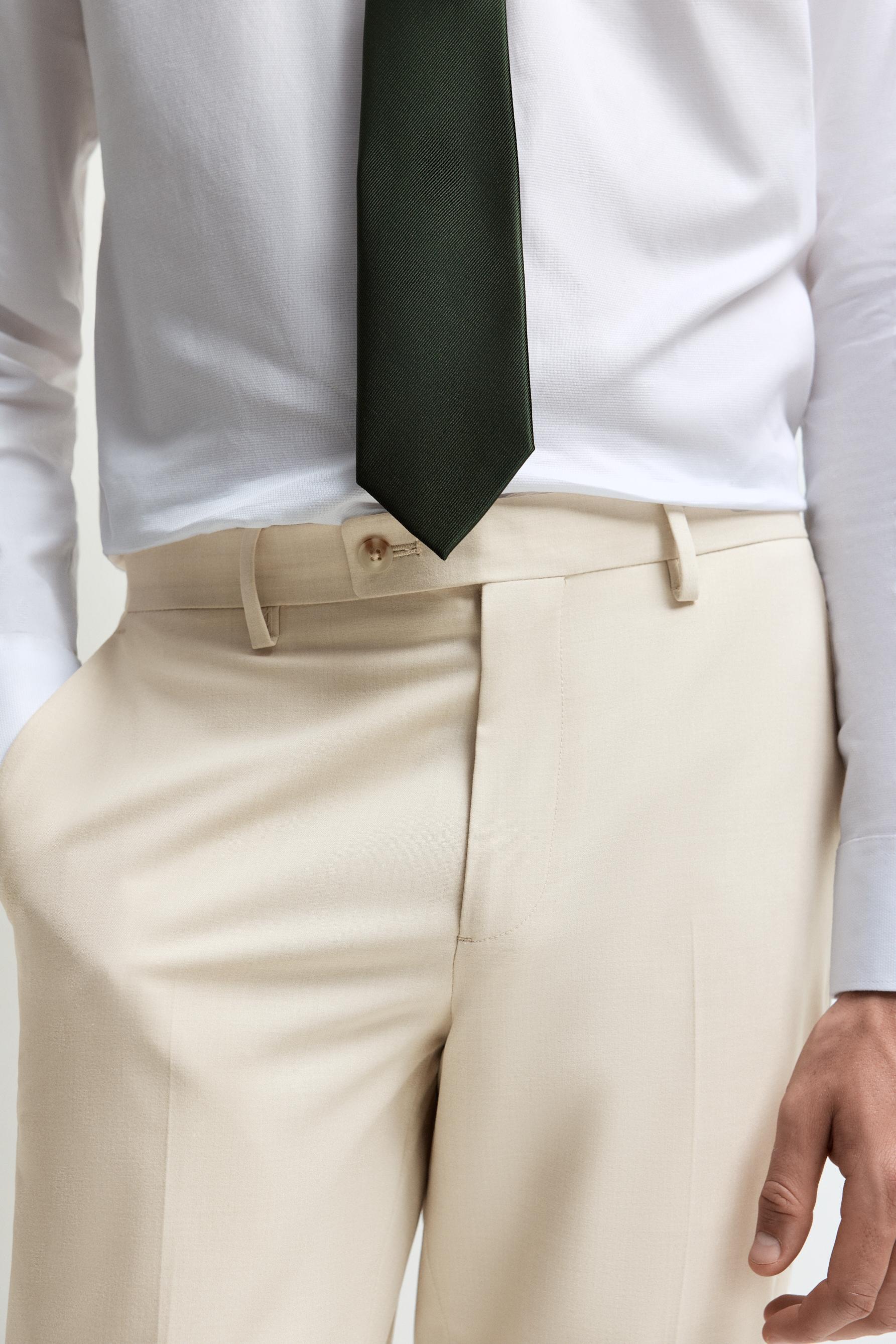 Slim fit suit trousers — OFF WHITE