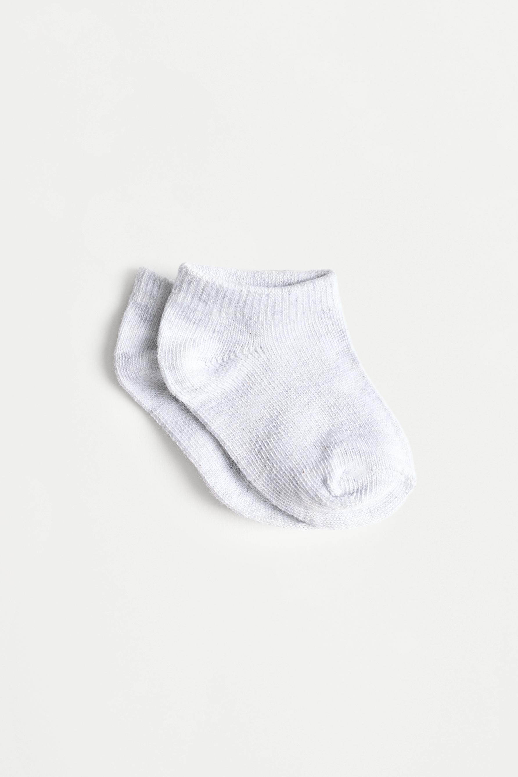Ankle socks (Pack 10) — WHITE/GREY