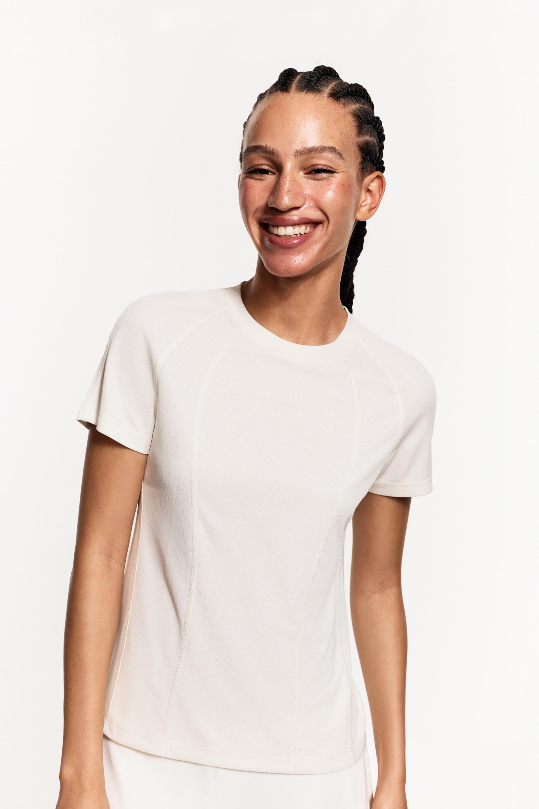 Seamed sports T-shirt — OFF WHITE