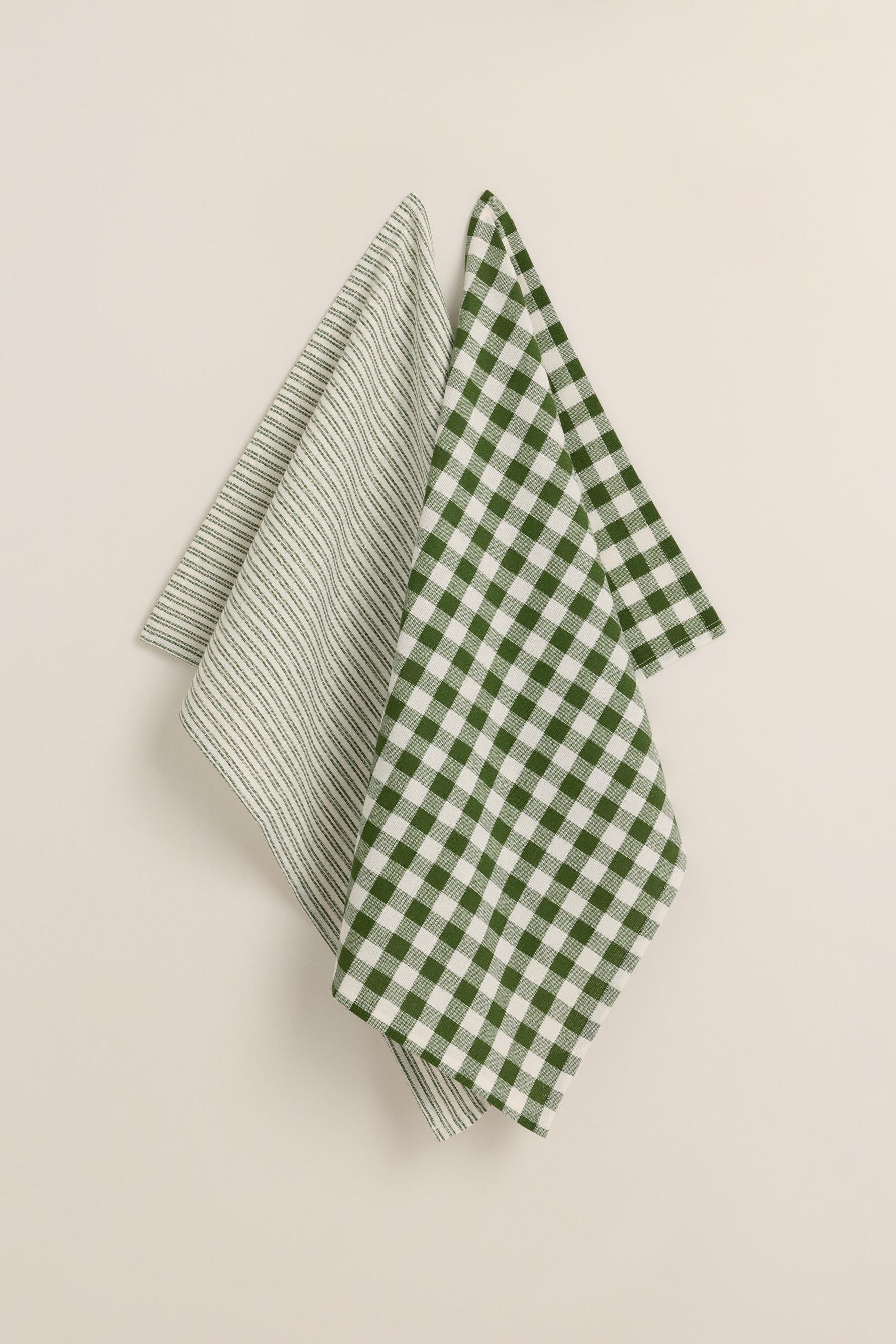 Pack 2 paños de cocina combinados 40 x 60 cm