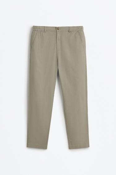Cotton - linen smart trousers — KHAKI 6