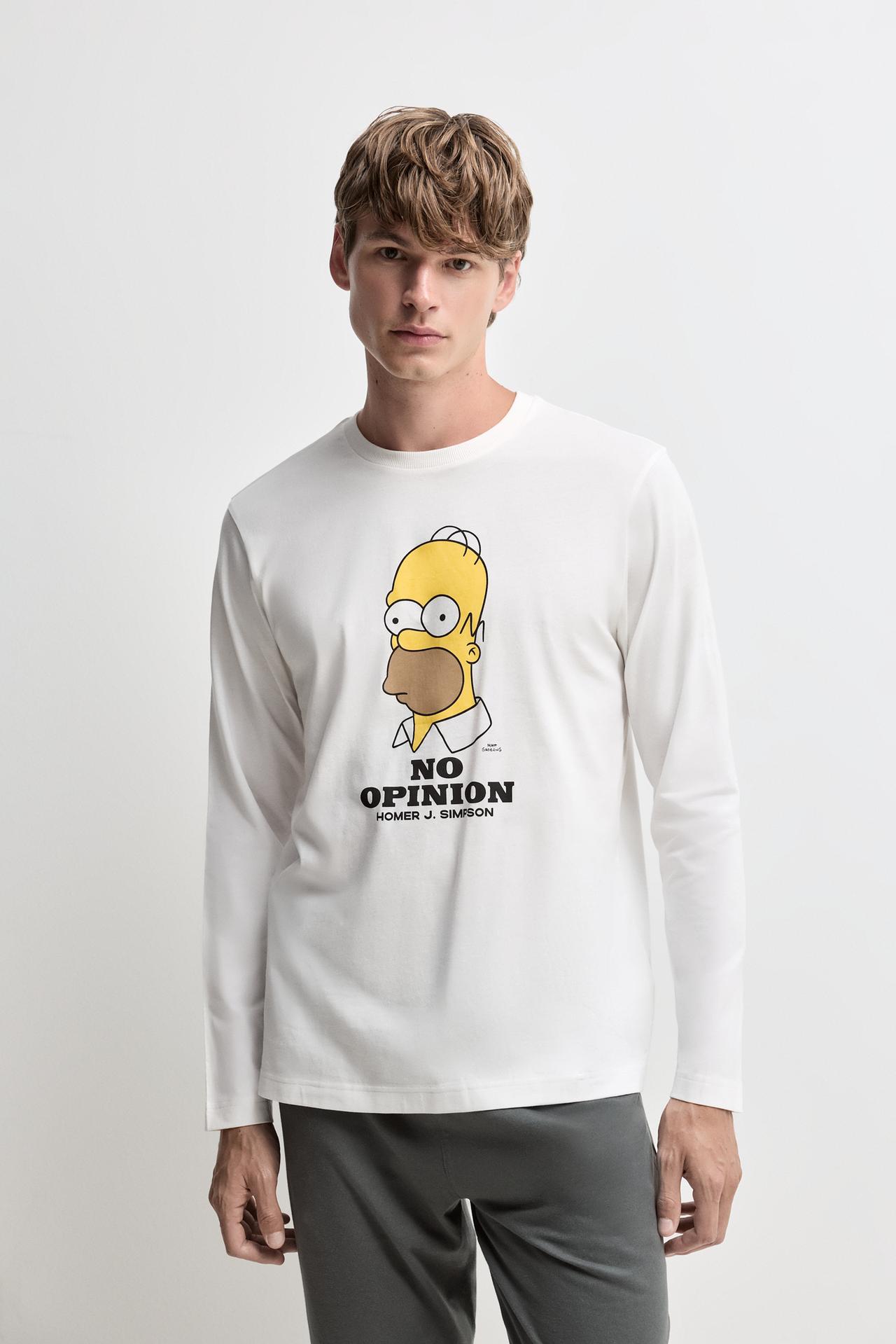 Homer Simpson long suede pajamas — OFF WHITE
