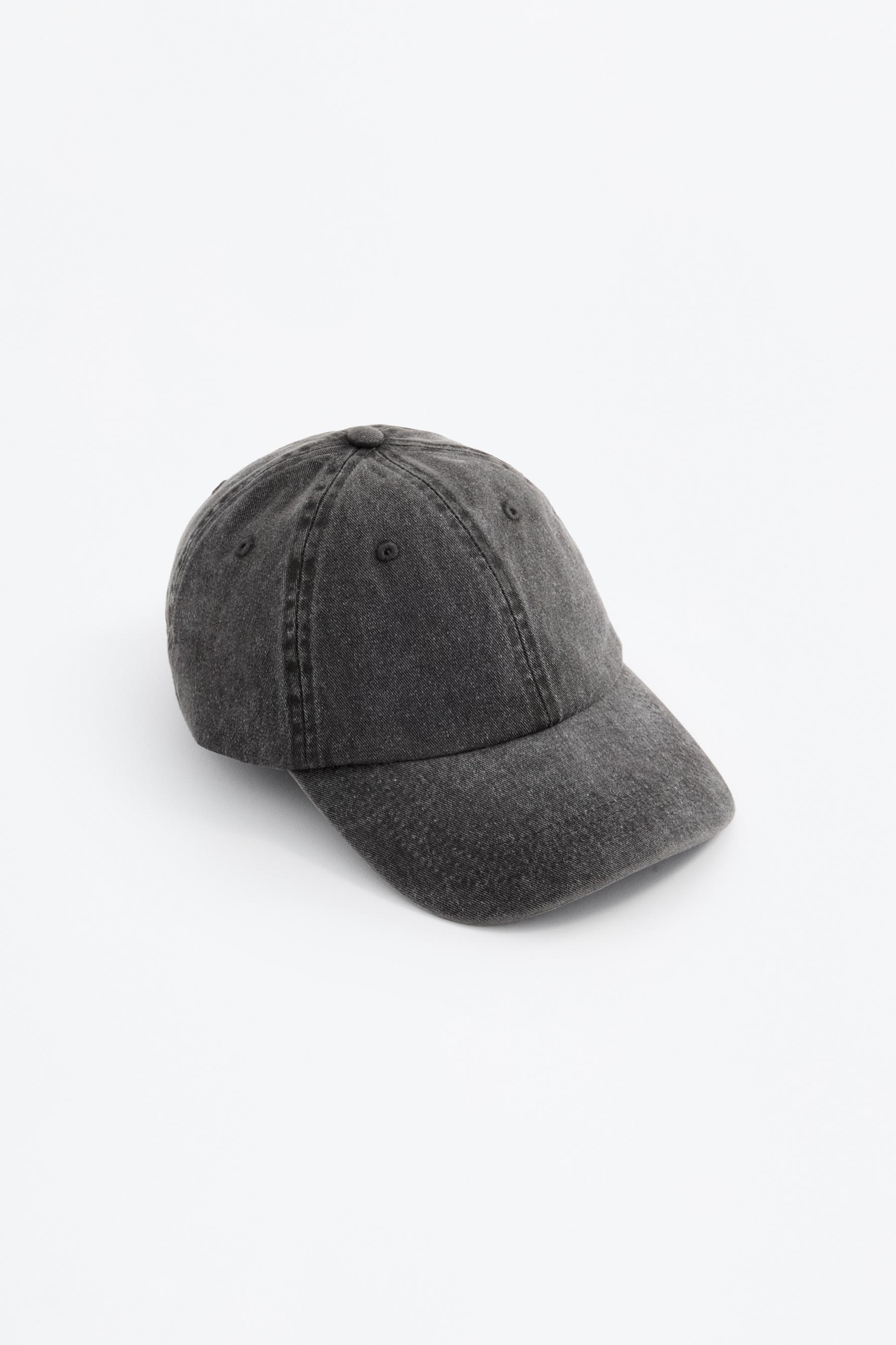 Faded-effect cap — BLACK