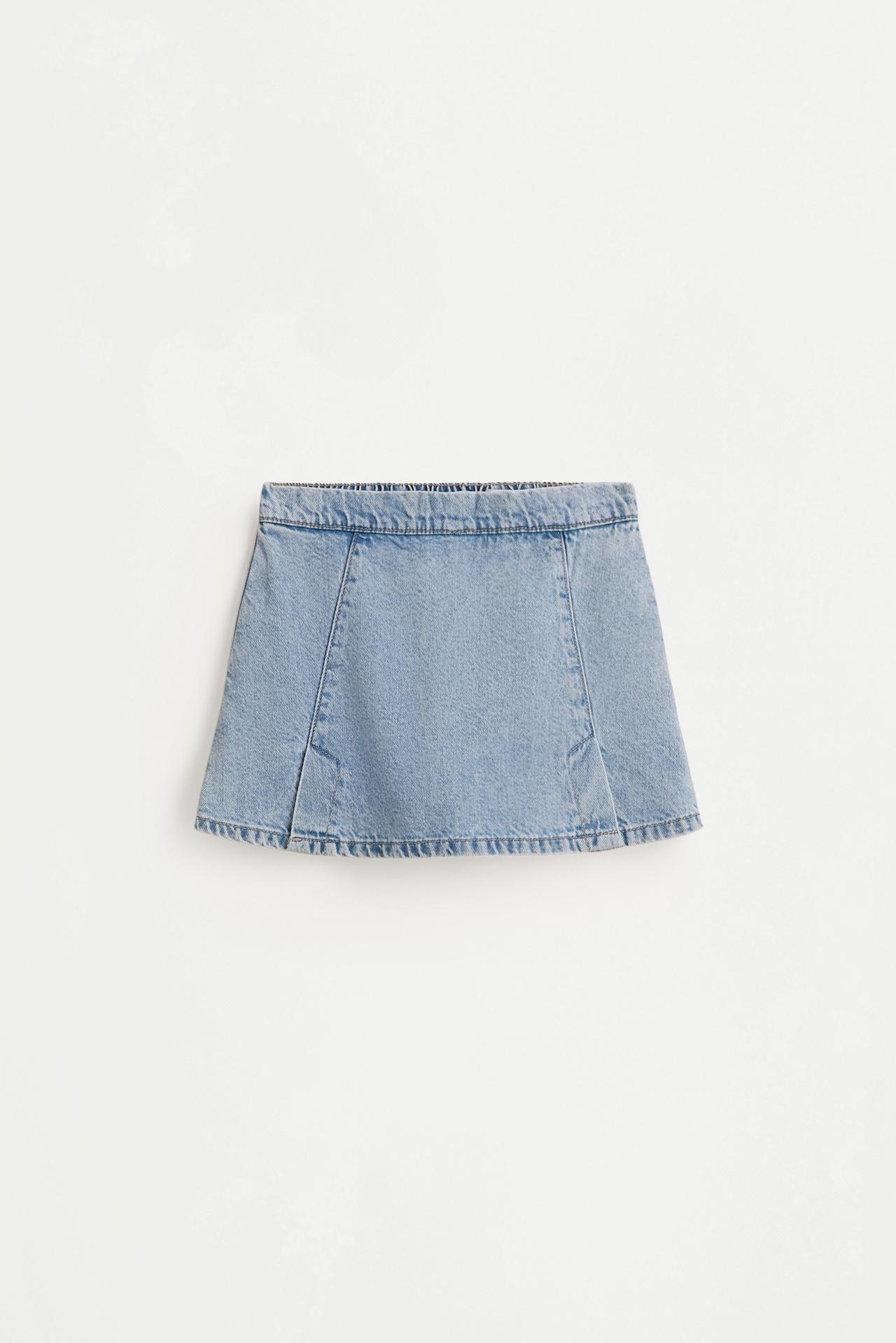Denim skort — PALE BLUE