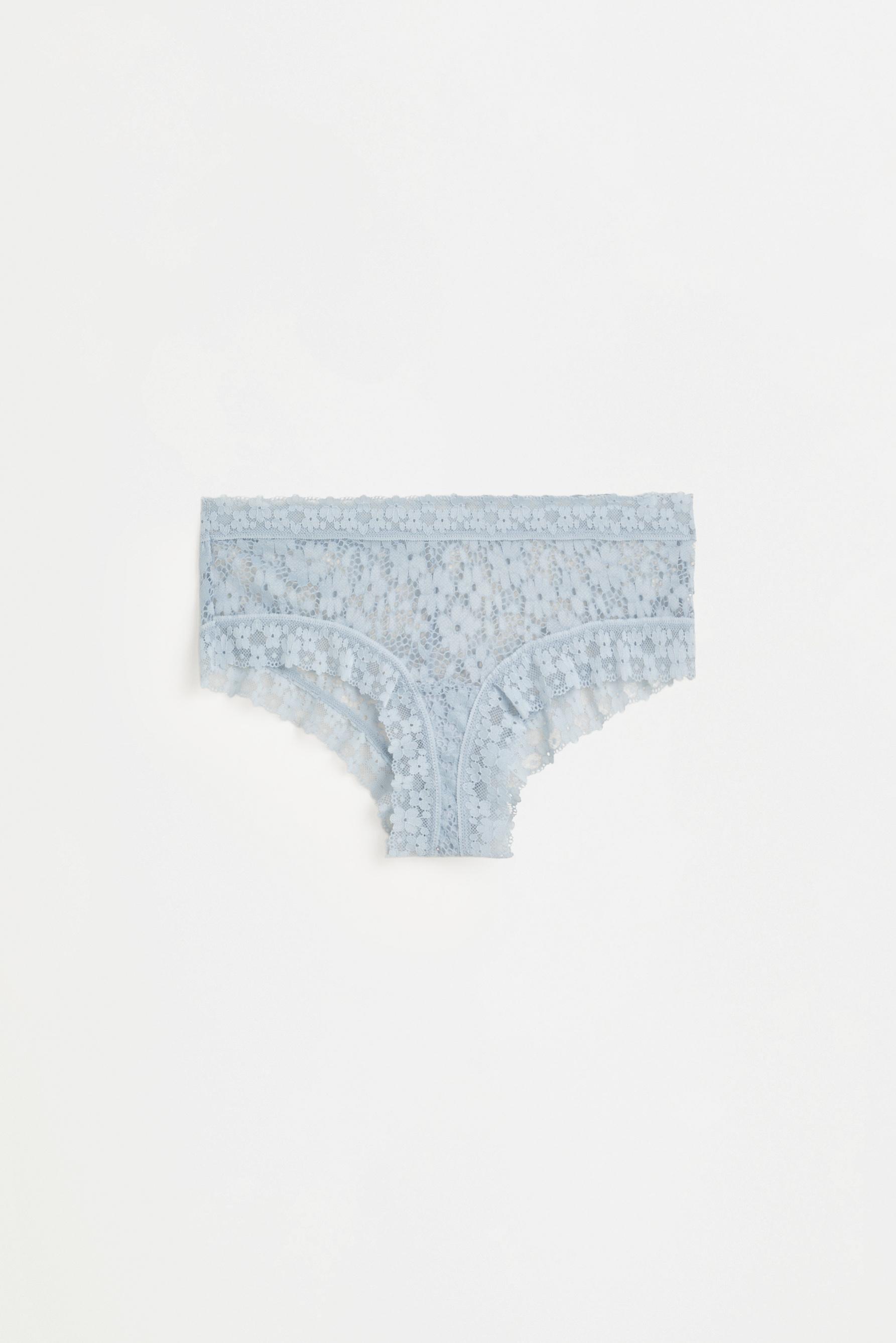 Lace hipster briefs — SKY BLUE