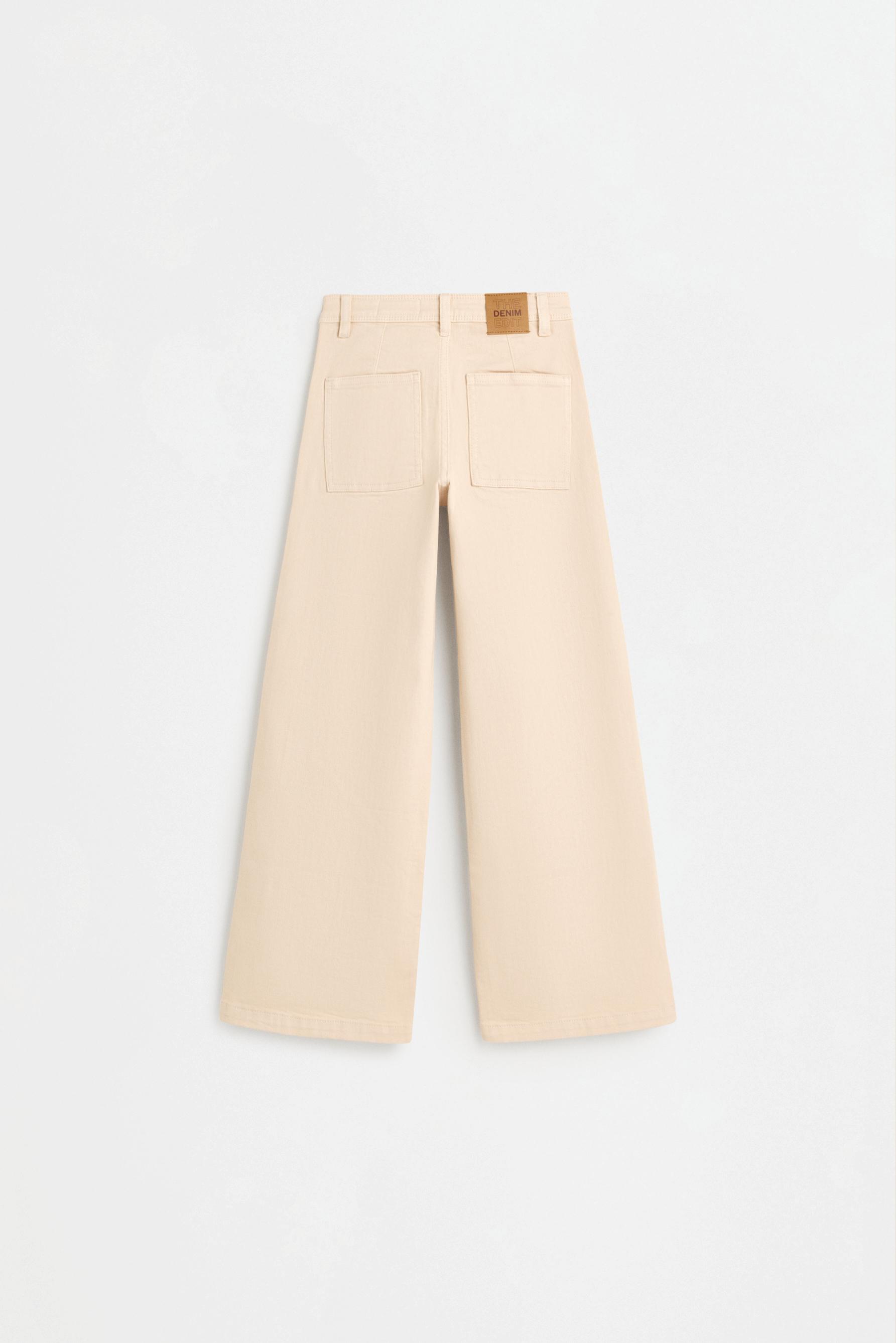 Wide-leg marine jeans — SAND