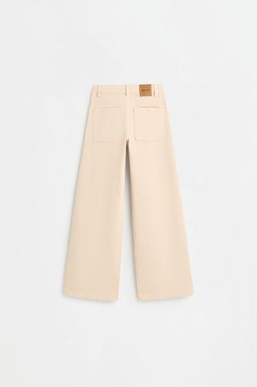 Wide-leg marine jeans — SAND 2