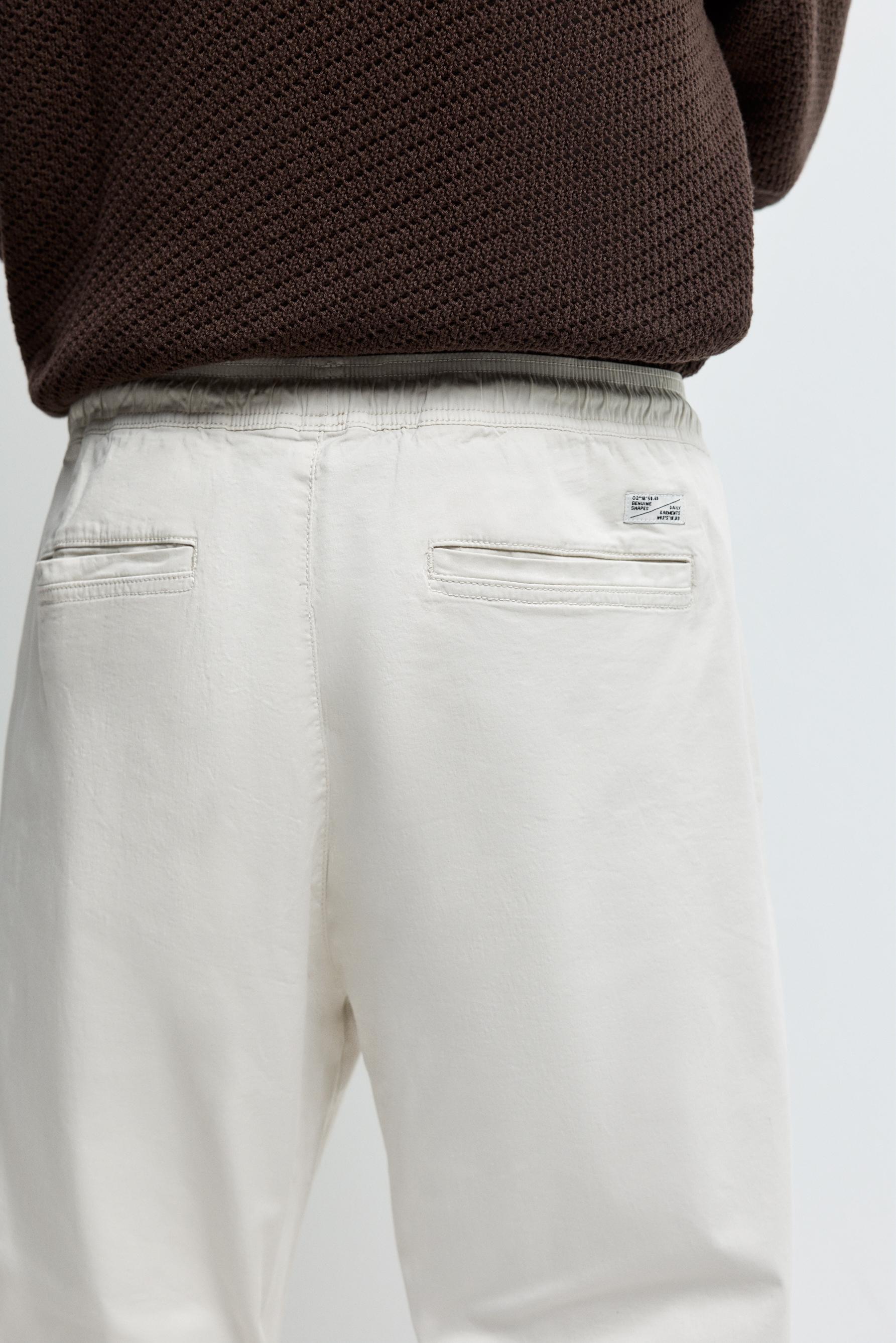 Slim fit jogger trousers — ECRU