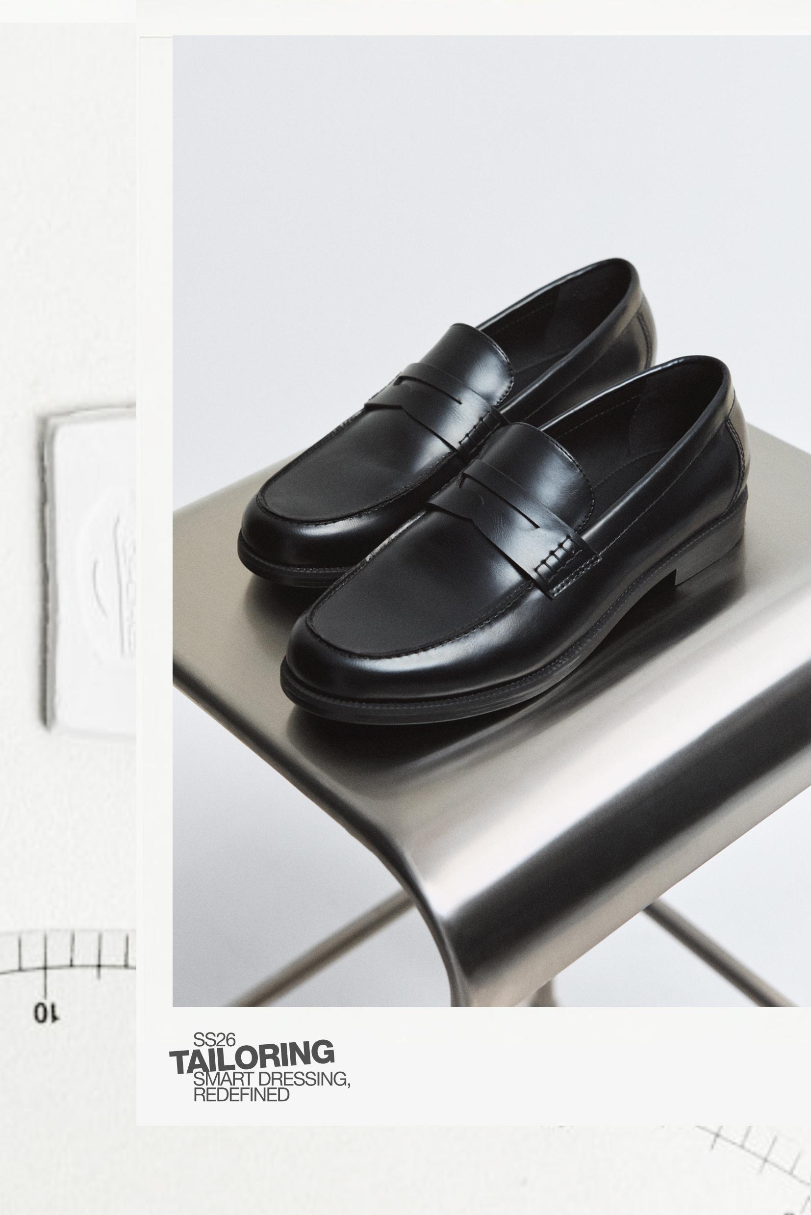 Tailored Penny Loafers — BLACK