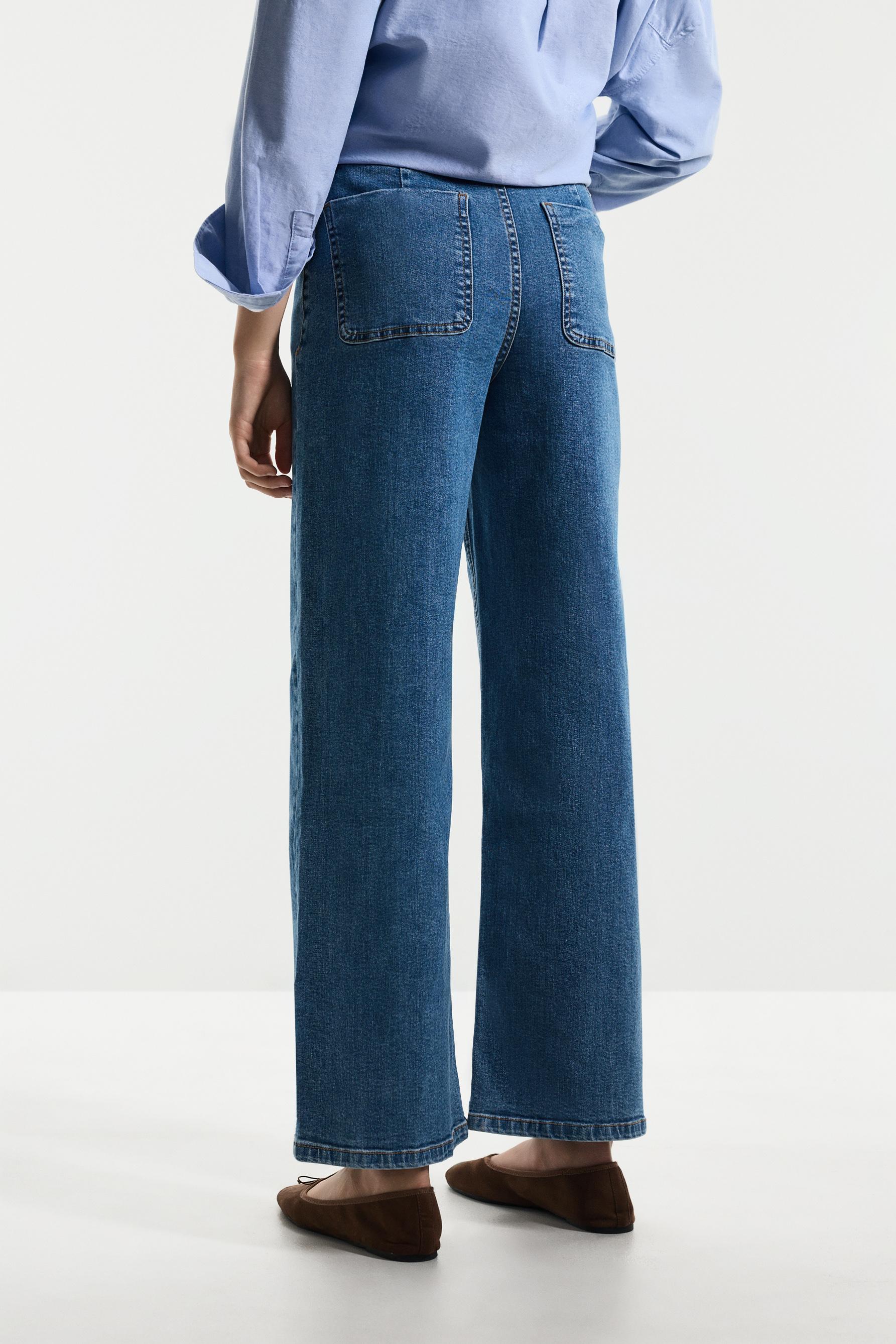 Straight leg seam detail jeans — INDIGO