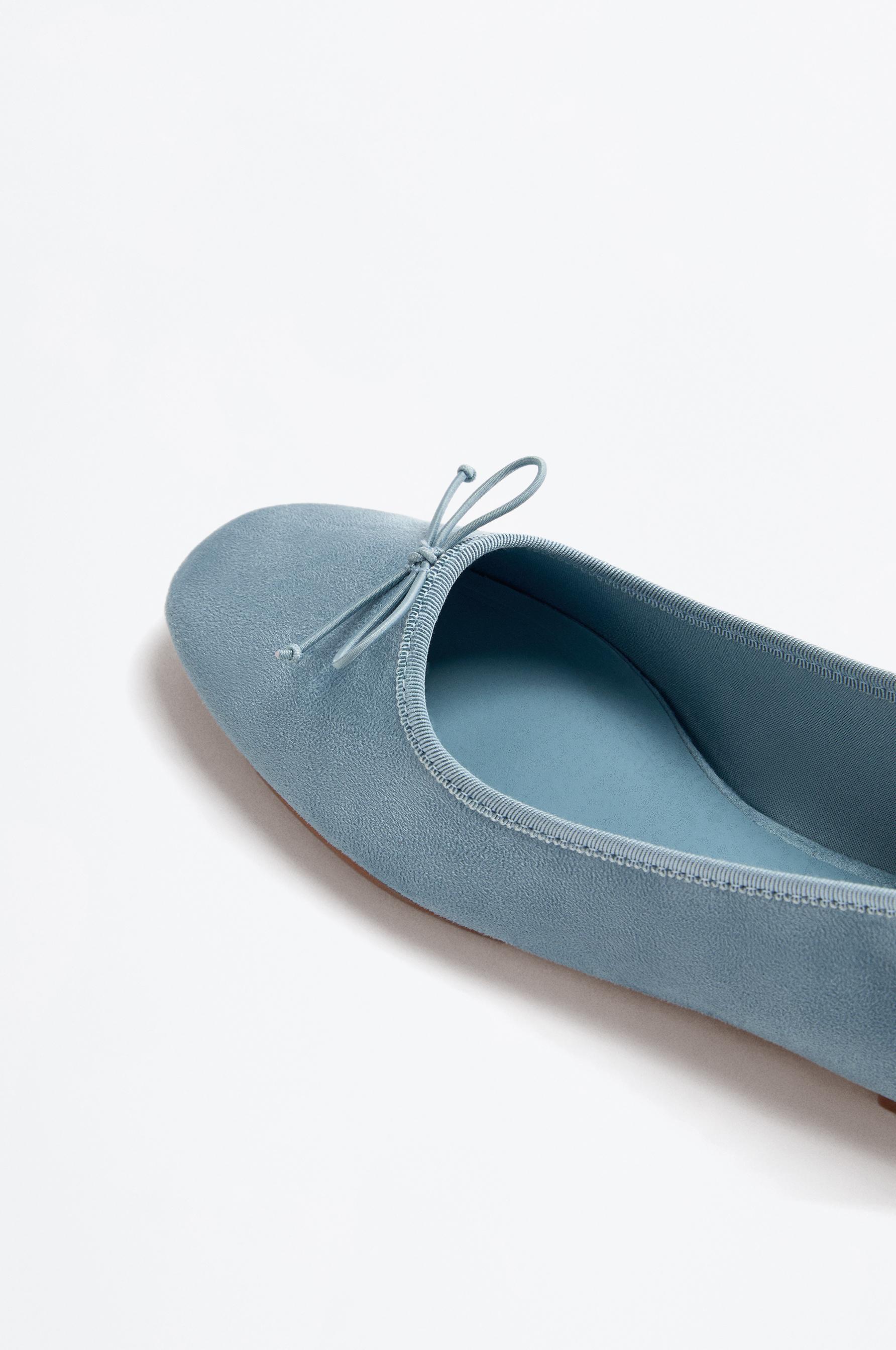 Bow ballet flat — BLUE