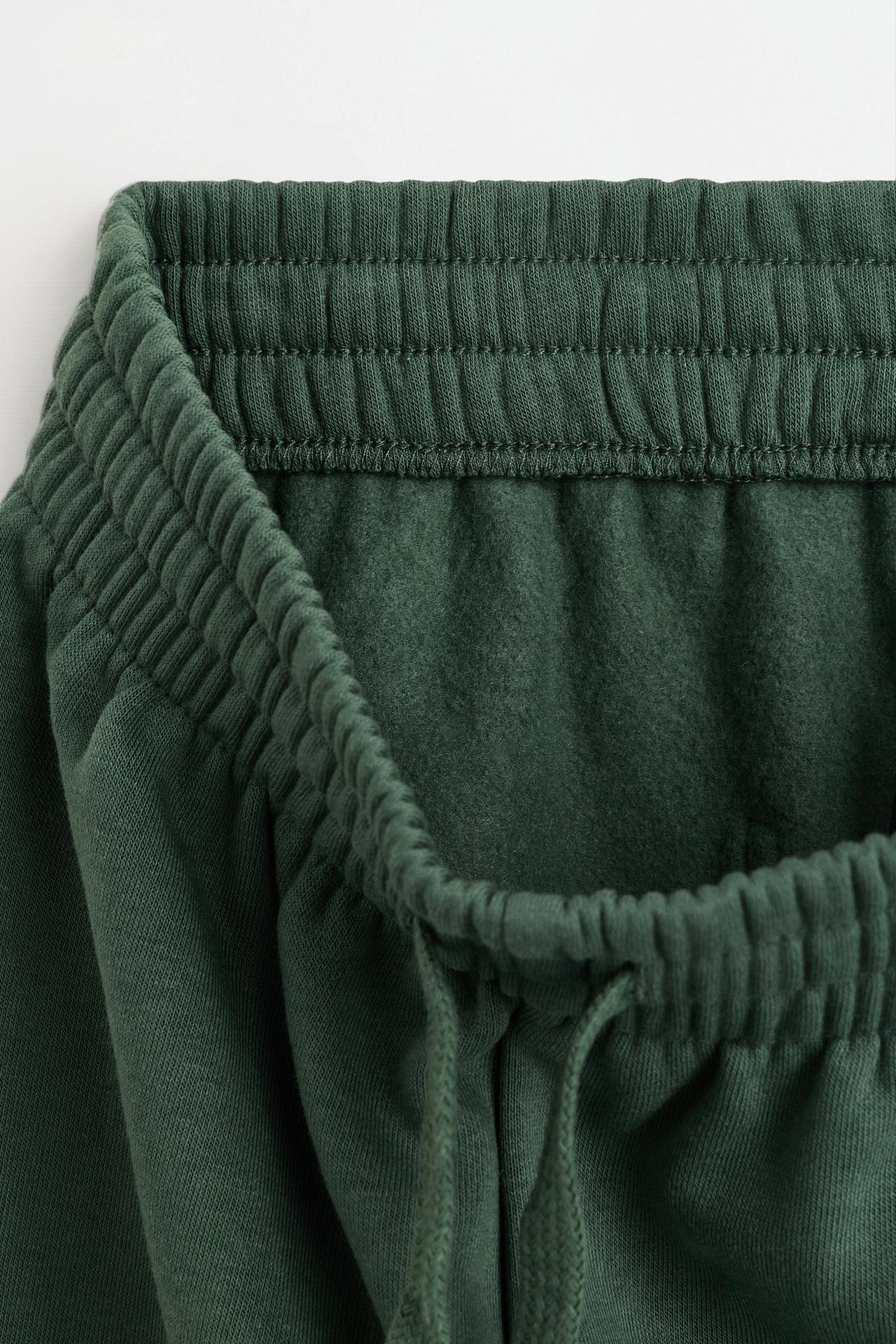 Solid plush trousers — BILLIARD GREEN