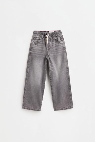 Wide-leg jogger jeans — GREY 1