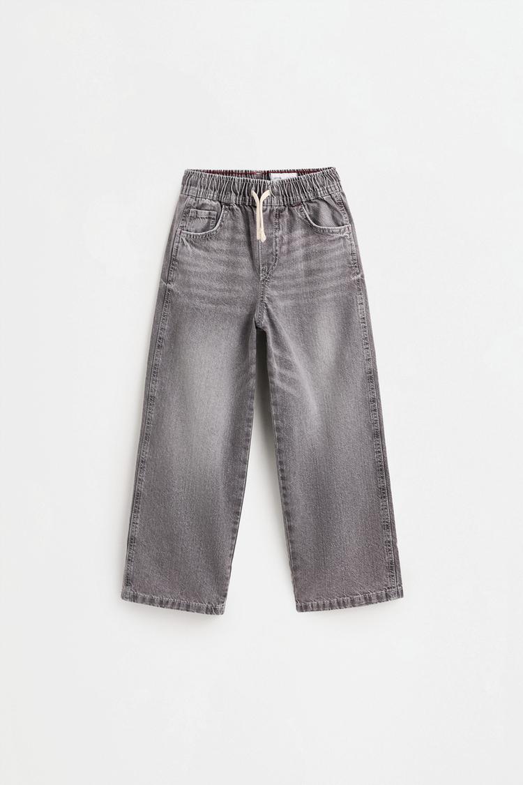 Wide-leg jogger jeans — GREY