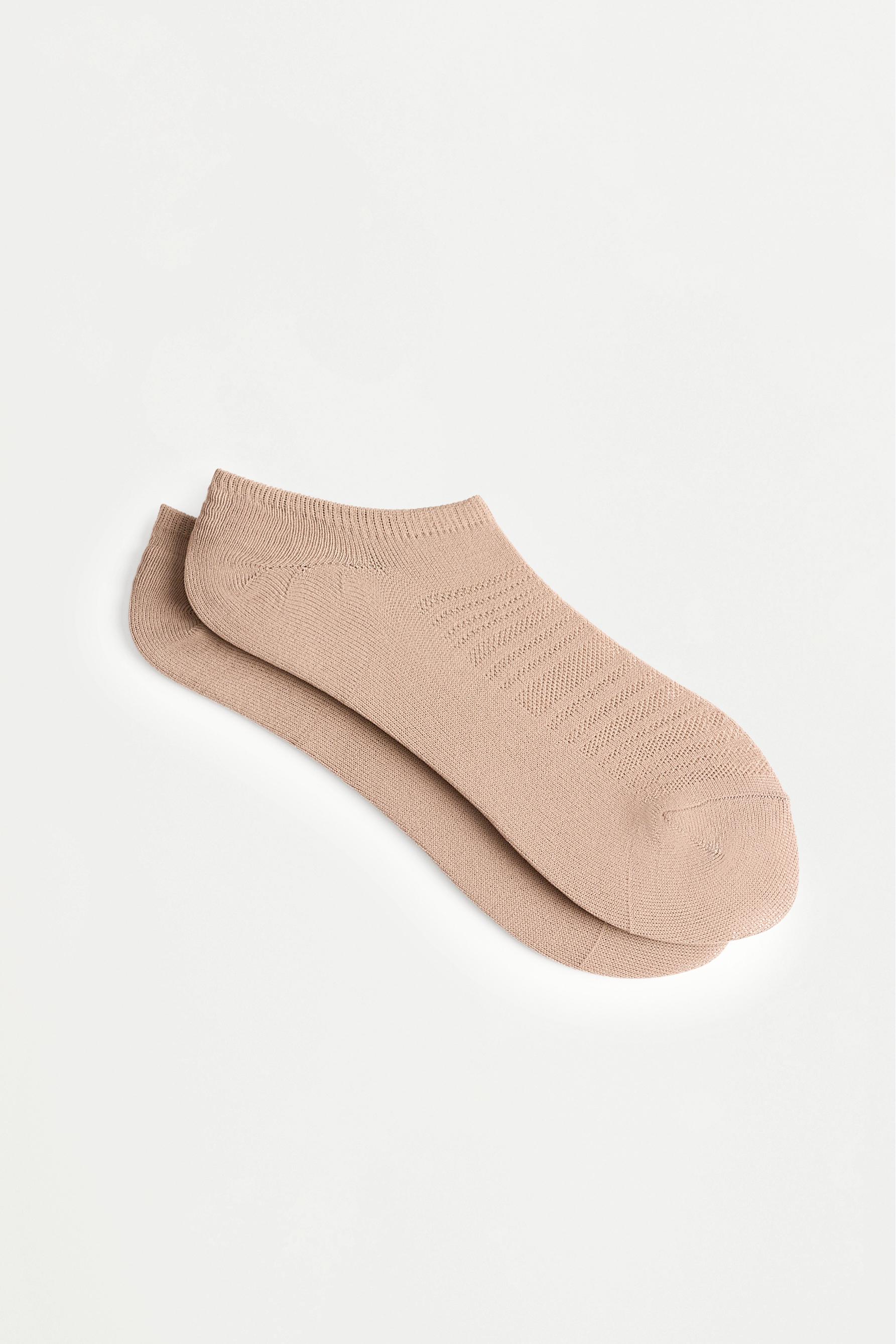 No-show sports socks (3-pack) — CHOCOLATE