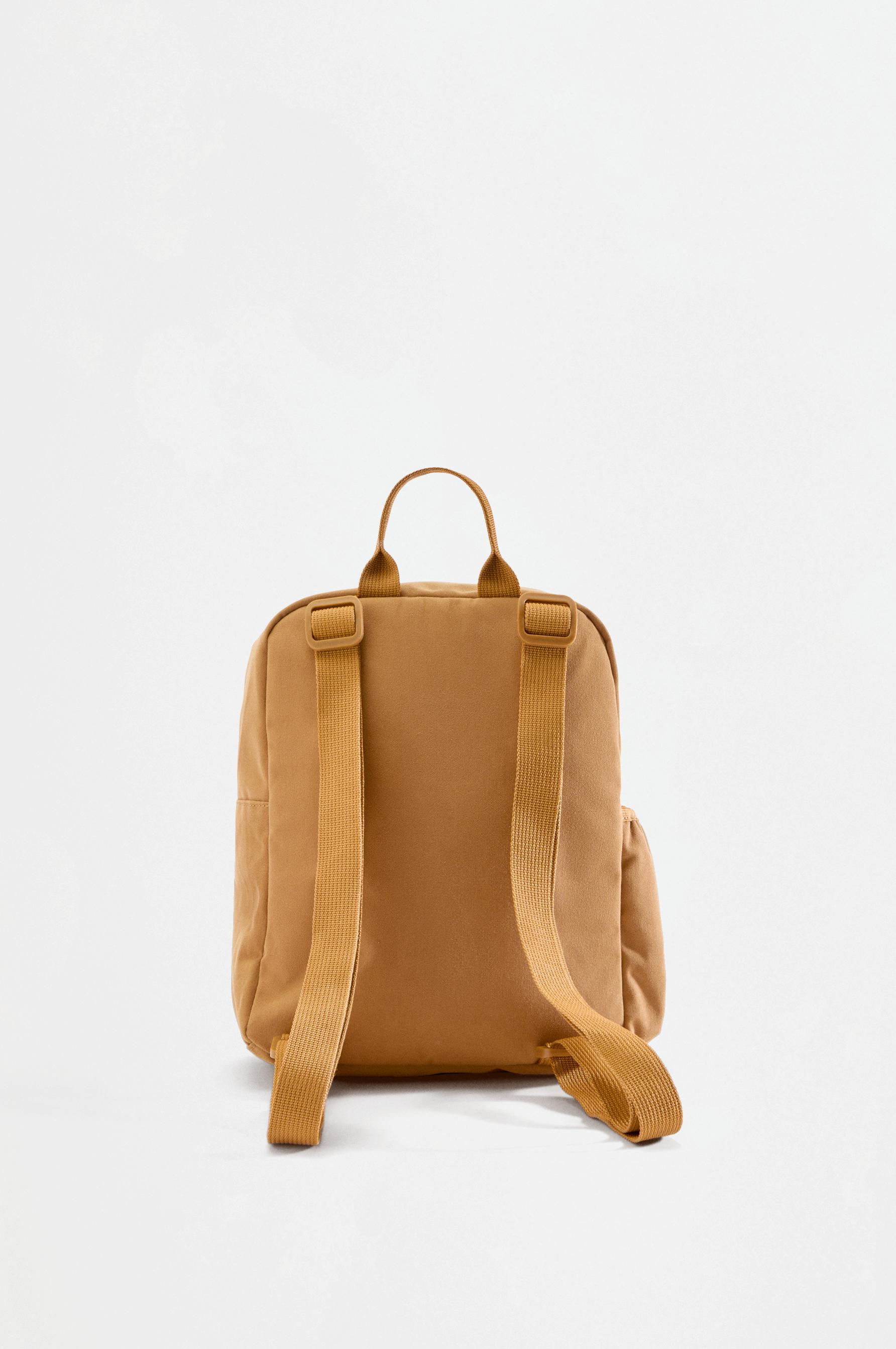 Logo pocket backpack — BROWN