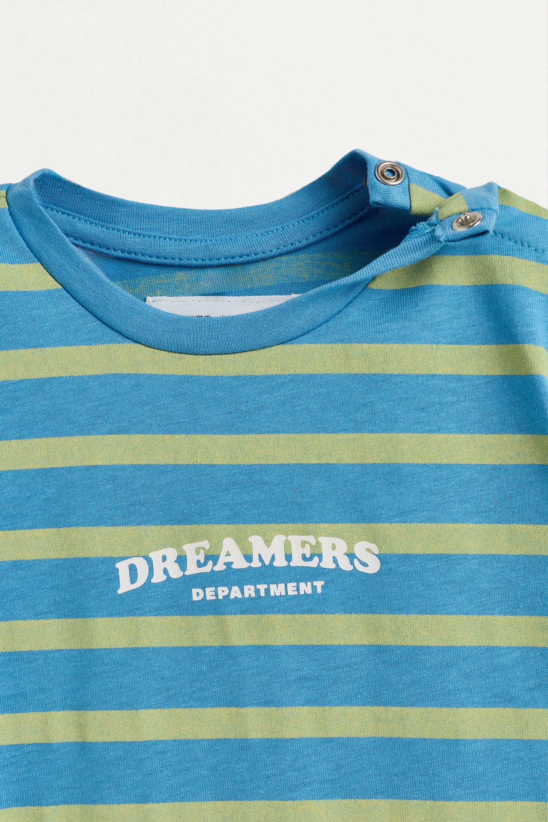 All-over printed short sleepsuit — FADED BLUE