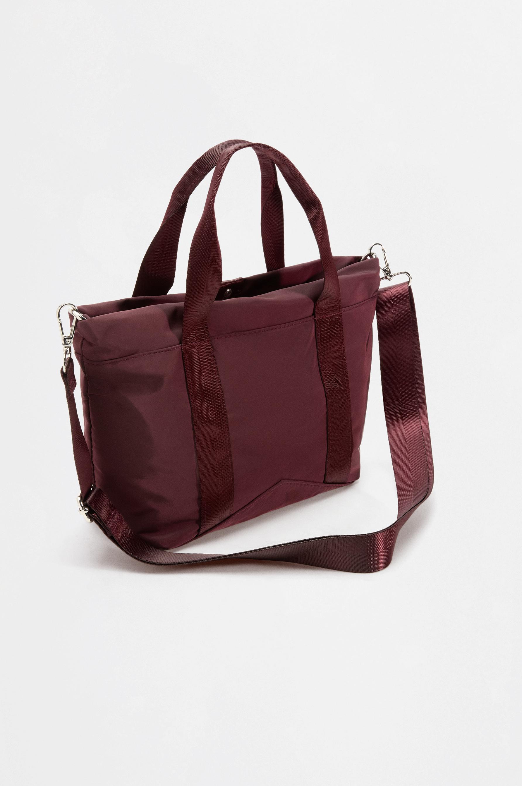 Mini nylon crossbody bag — BURGUNDY