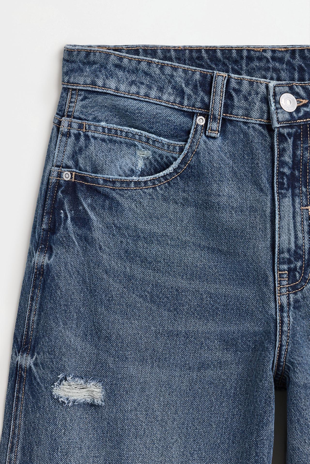 Distressed baggy jeans — INK BLUE