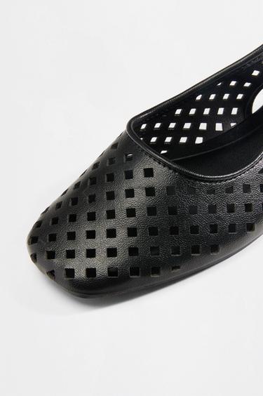 OPENWORK SLINGBACK BALLET FLATS — BLACK 4