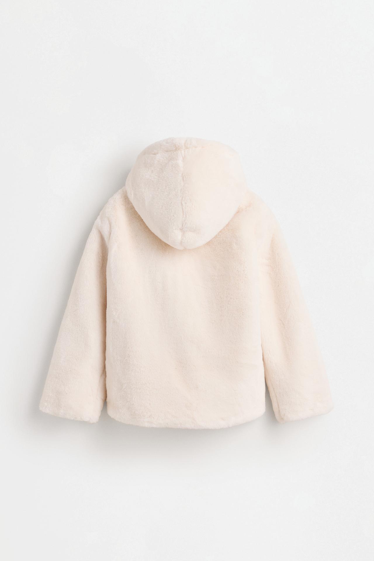 Faux fur coat — ECRU