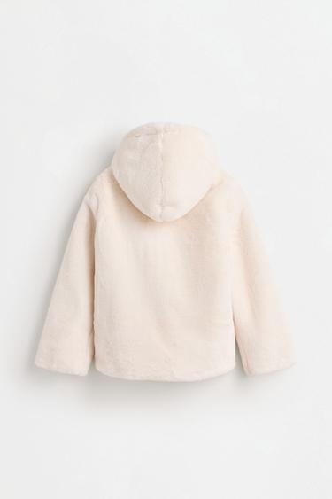 Faux fur coat — ECRU 2