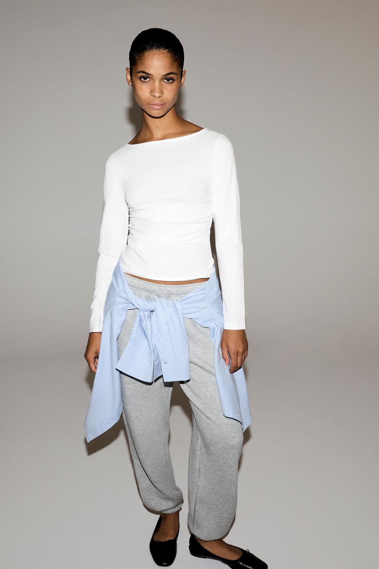 Basic tracksuit bottoms — GREY MARL