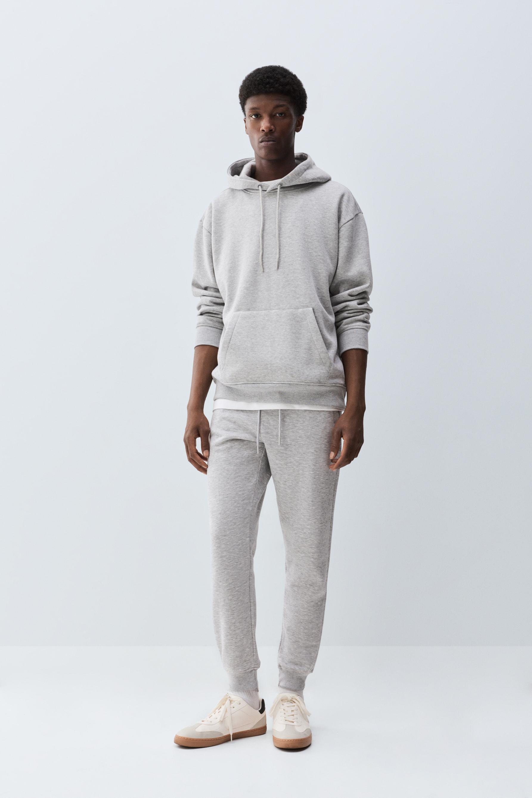 Regular fit tracksuit bottoms — GREY MARL