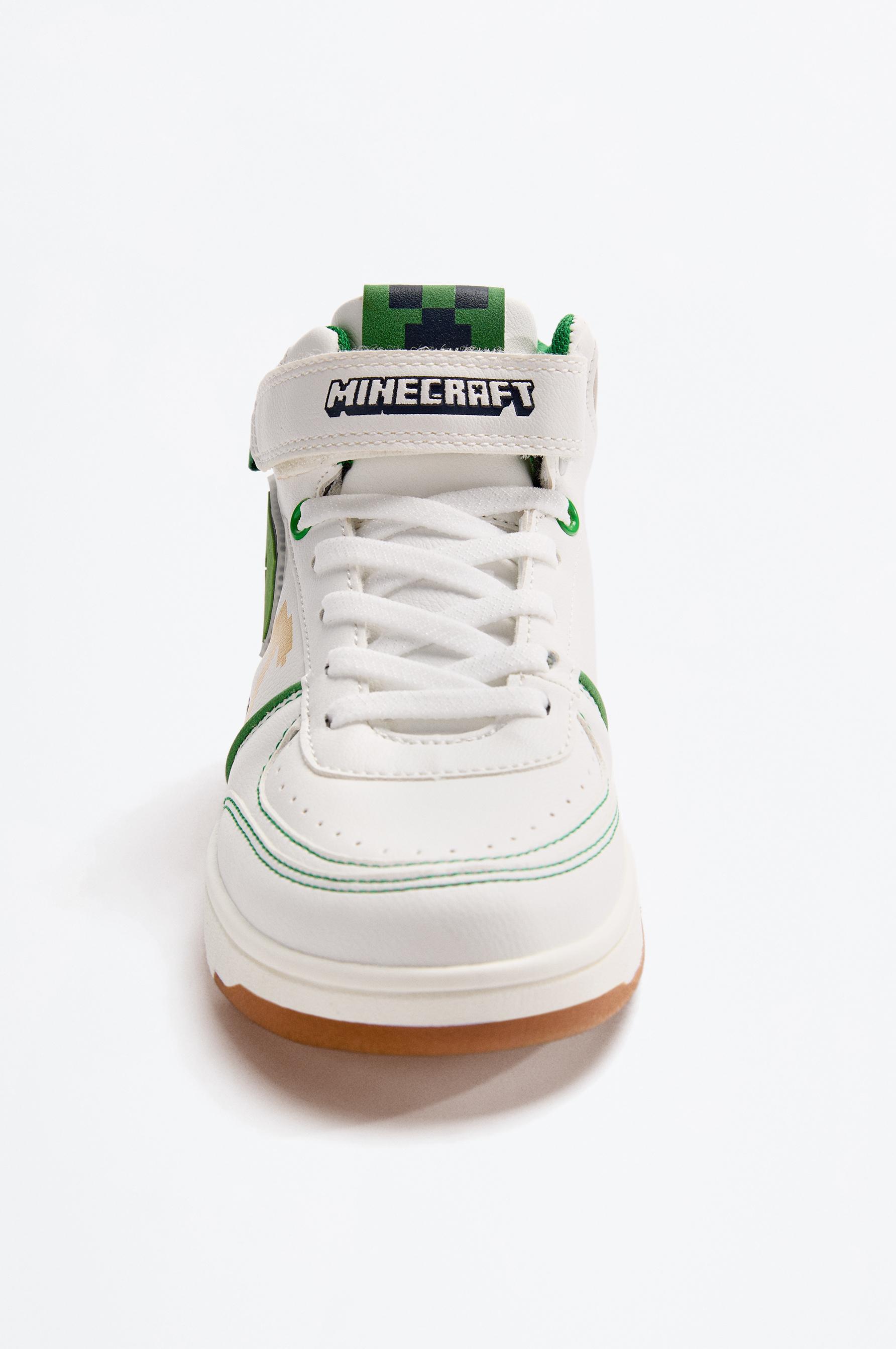 Minecraft basket ankle sneakers — WHITE