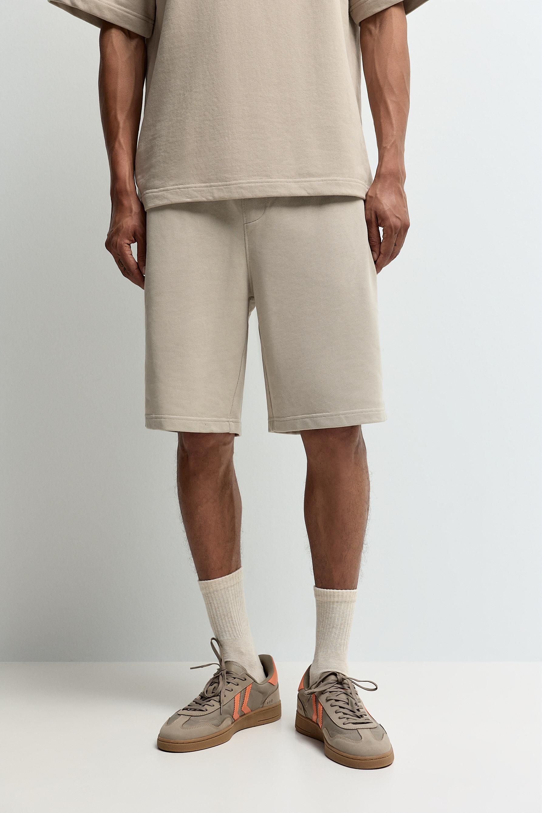 Tracksuit Bermuda shorts — PALE SAND