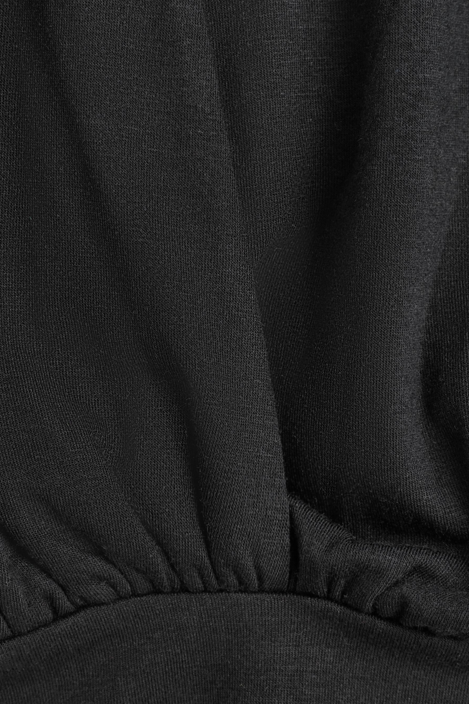 Draped halter top — BLACK