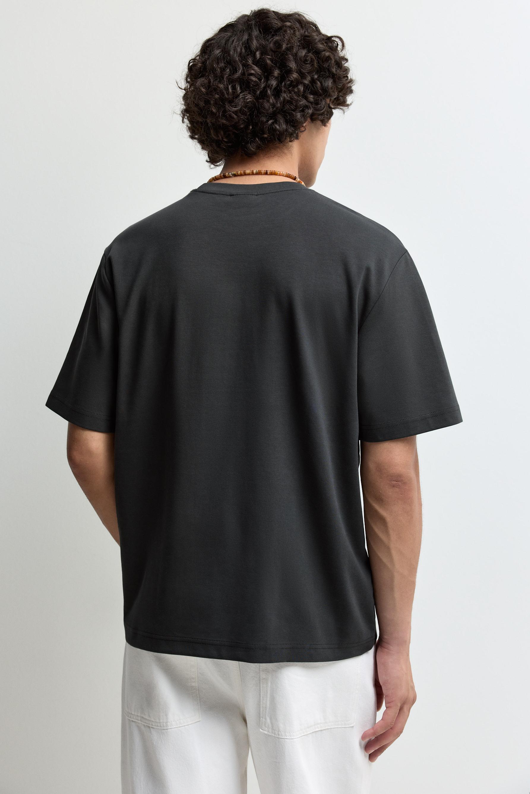 Embroidered interlock T-shirt — LEAD